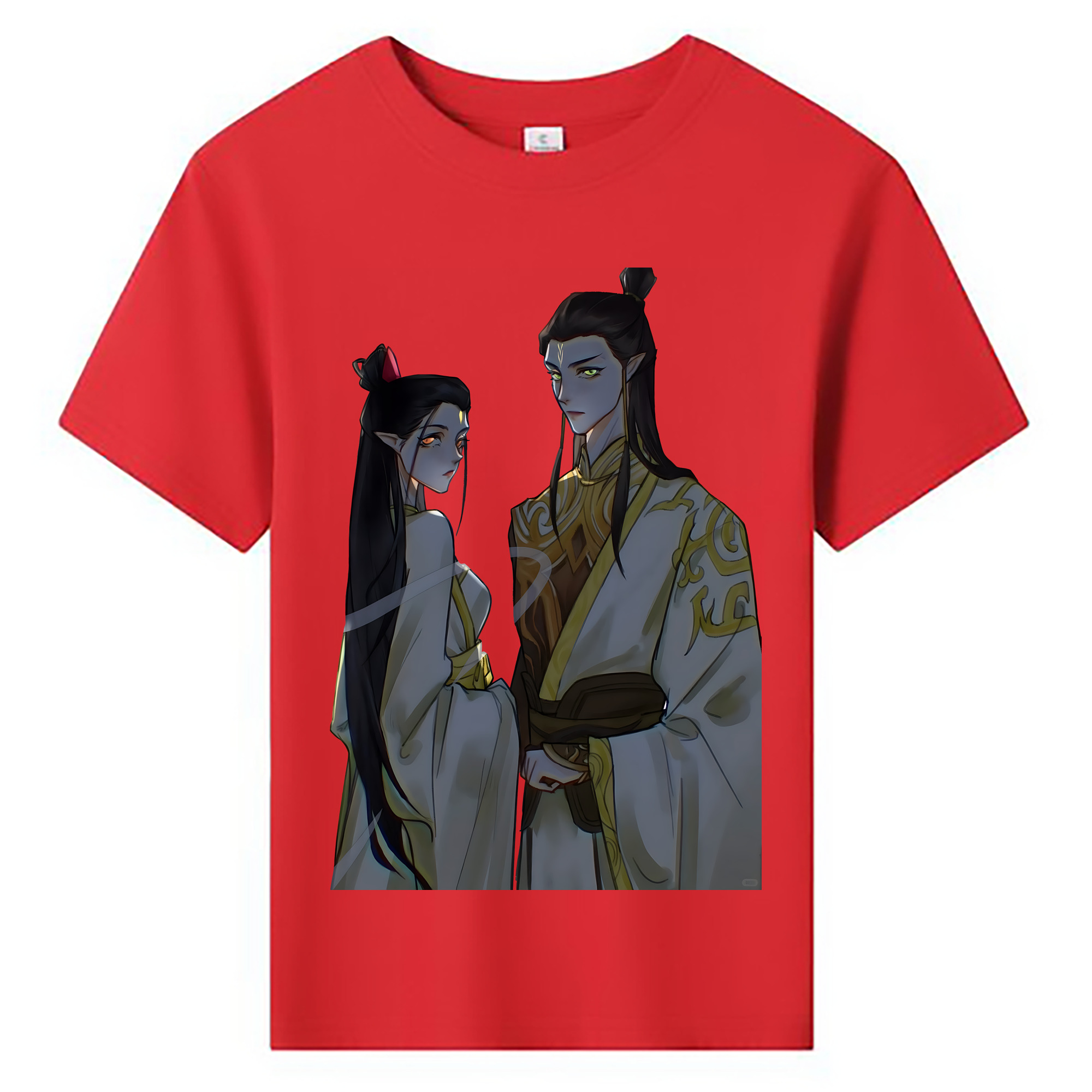 （画像用） Ne Zha 2 ナタ 魔童の大暴れ 綿100％キッズTシャツ（フロントプリント）