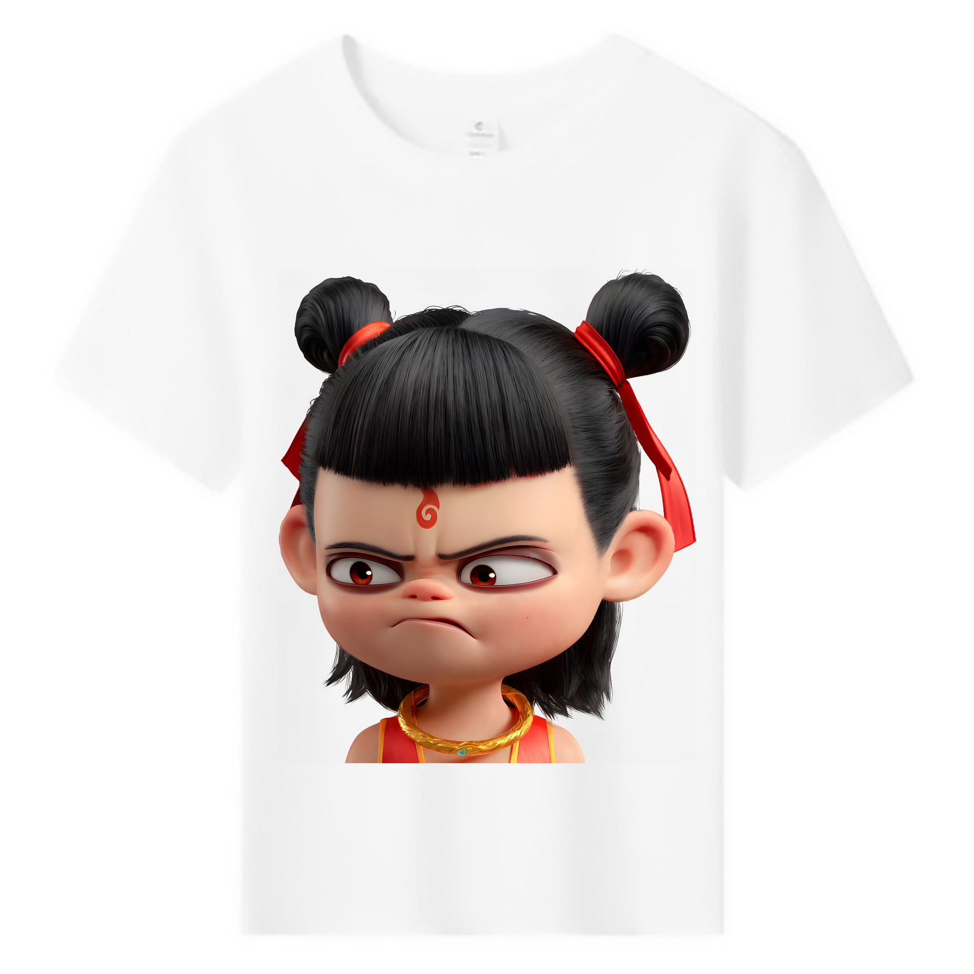 （画像用） Ne Zha 2 ナタ 魔童の大暴れ 綿100％キッズTシャツ（フロントプリント）