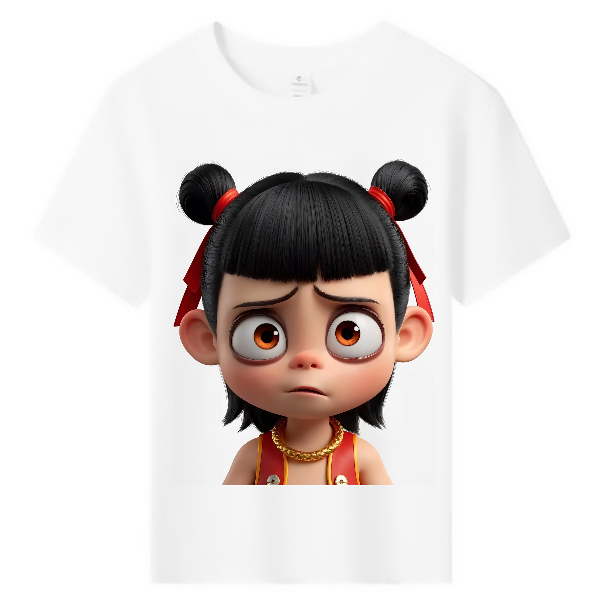 （画像用） Ne Zha 2 ナタ 魔童の大暴れ 綿100％キッズTシャツ（フロントプリント）