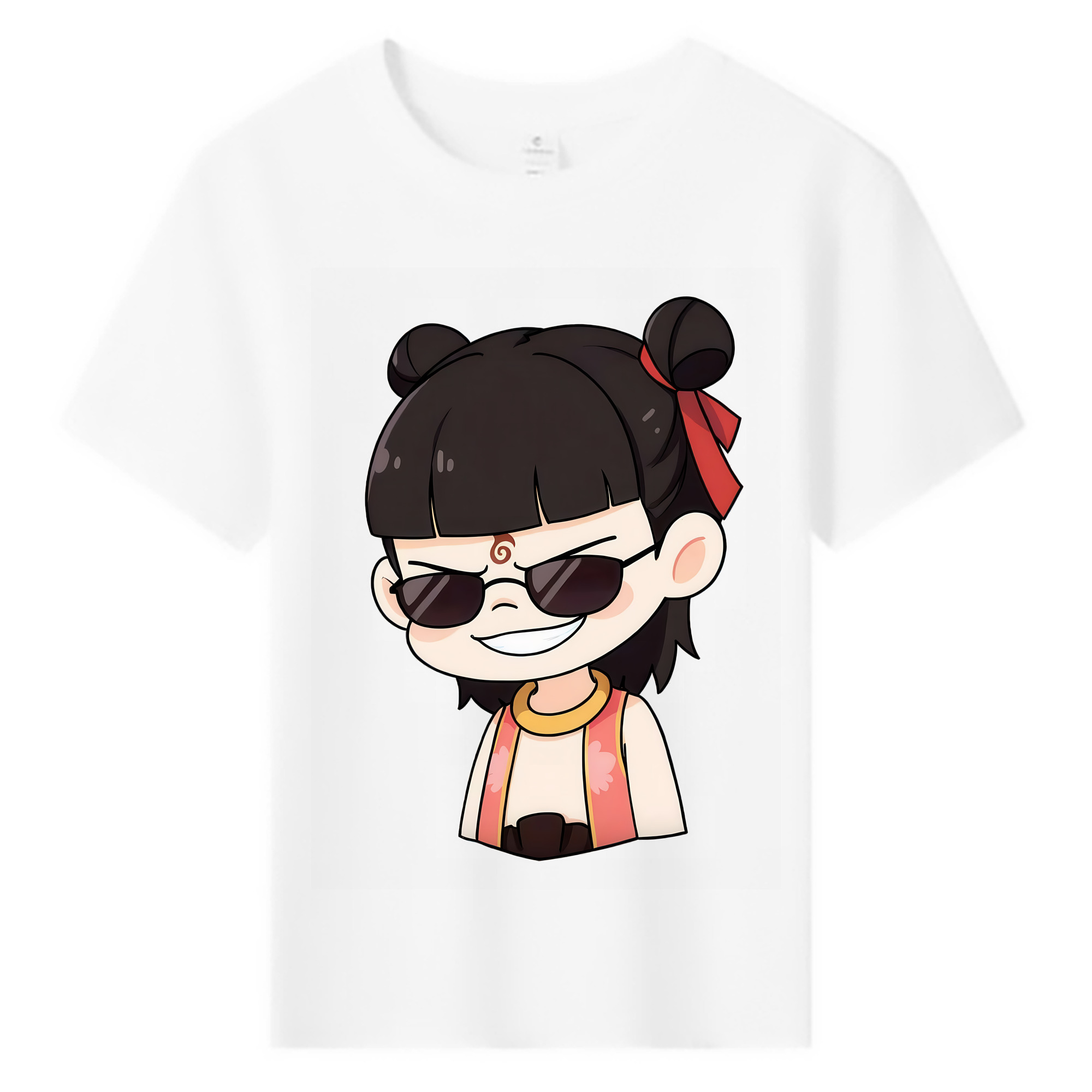 （画像用） Ne Zha 2 ナタ 魔童の大暴れ 綿100％キッズTシャツ（フロントプリント）
