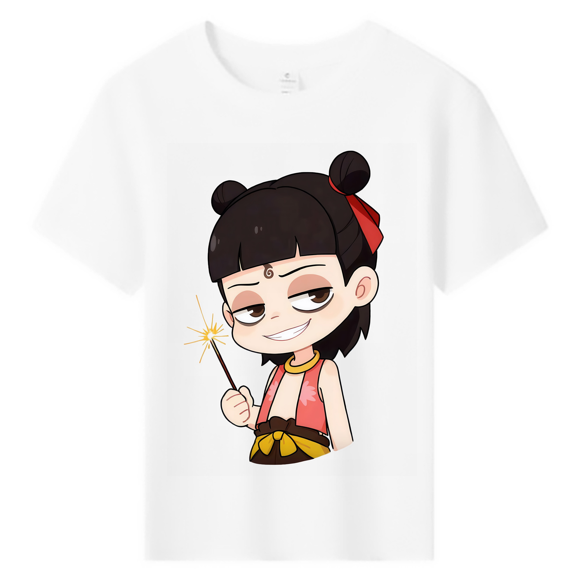 （画像用） Ne Zha 2 ナタ 魔童の大暴れ 綿100％キッズTシャツ（フロントプリント）