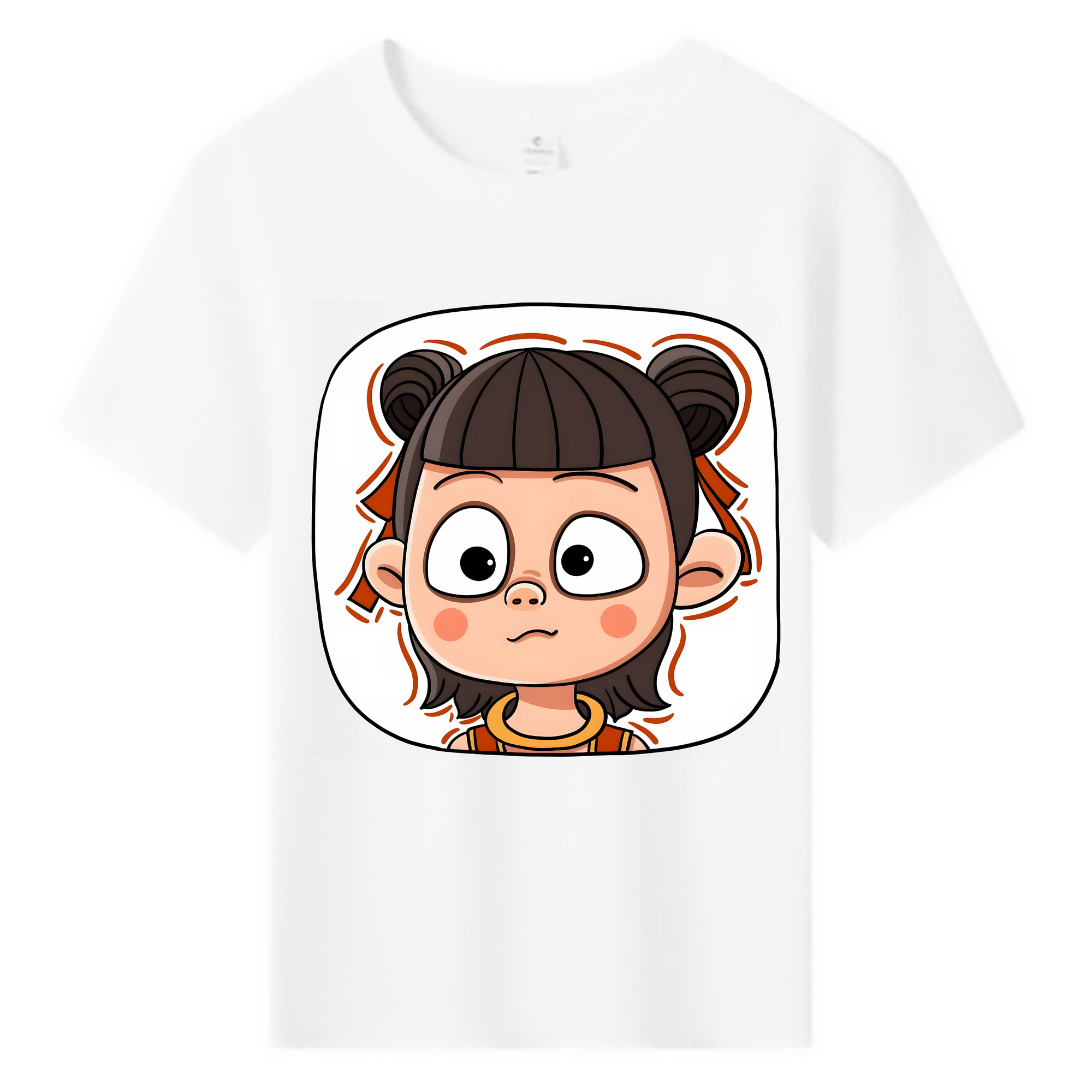 （画像用） Ne Zha 2 ナタ 魔童の大暴れ 綿100％キッズTシャツ（フロントプリント）