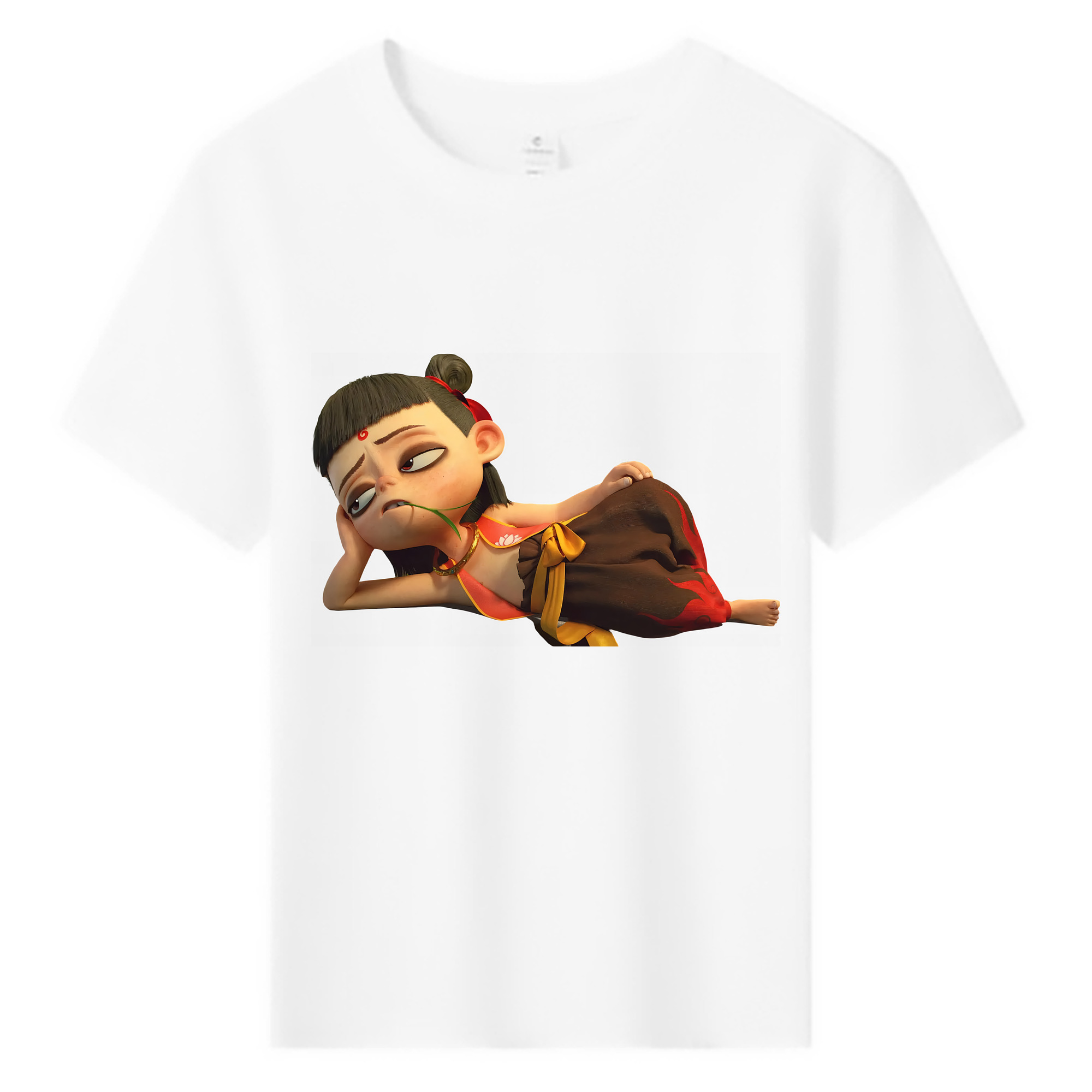 （画像用） Ne Zha 2 ナタ 魔童の大暴れ 綿100％キッズTシャツ（フロントプリント）