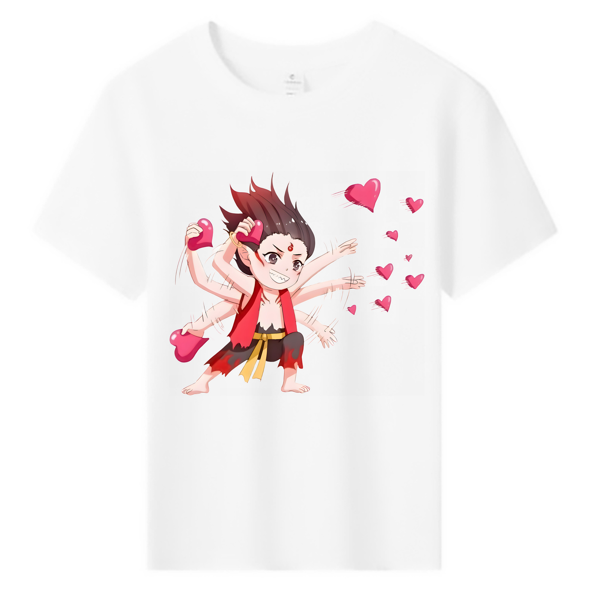 （画像用） Ne Zha 2 ナタ 魔童の大暴れ 綿100％キッズTシャツ（フロントプリント）