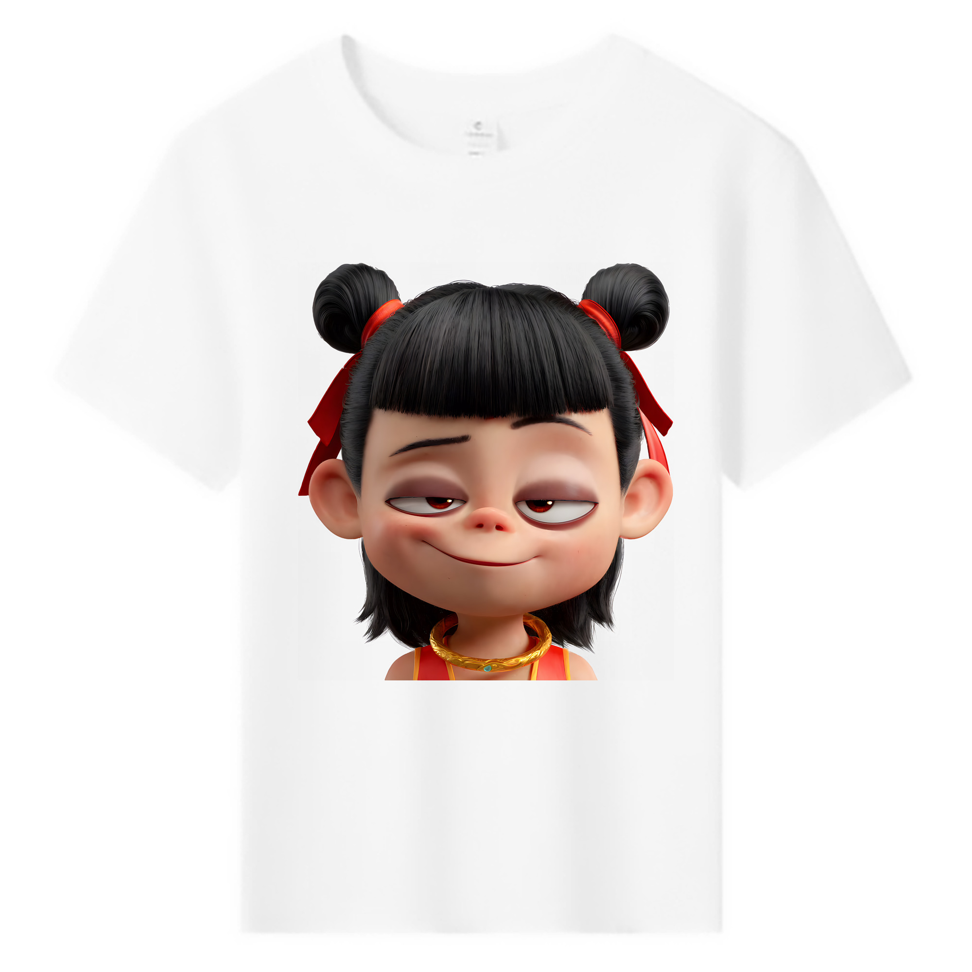 （画像用） Ne Zha 2 ナタ 魔童の大暴れ 綿100％キッズTシャツ（フロントプリント）