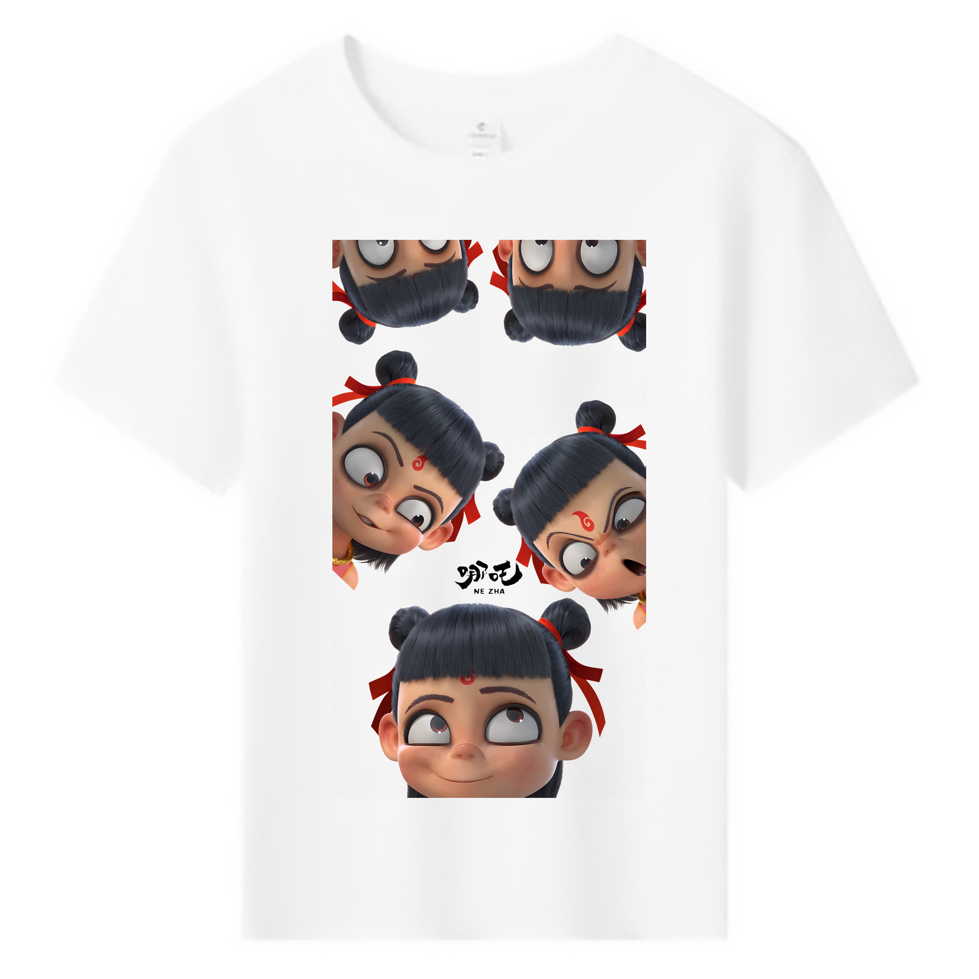 （画像用） Ne Zha 2 ナタ 魔童の大暴れ 綿100％キッズTシャツ（フロントプリント）