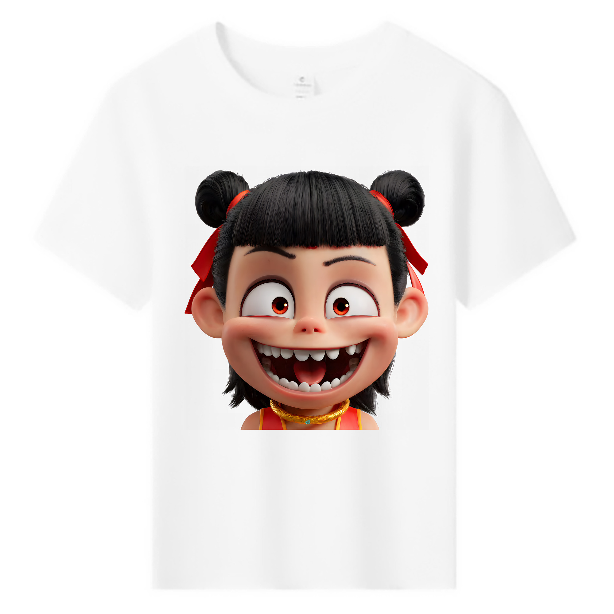 （画像用） Ne Zha 2 ナタ 魔童の大暴れ 綿100％キッズTシャツ（フロントプリント）