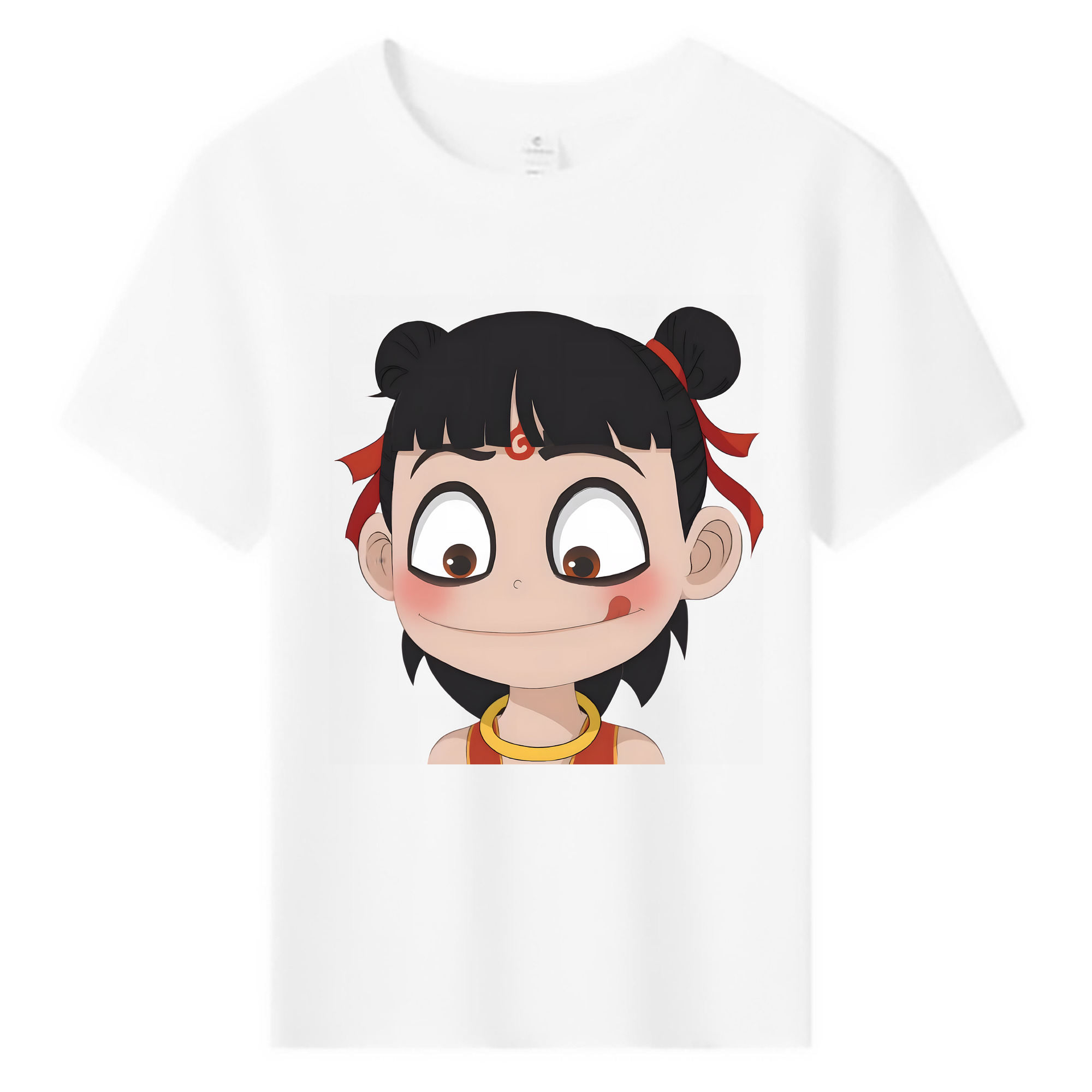 （画像用） Ne Zha 2 ナタ 魔童の大暴れ 綿100％キッズTシャツ（フロントプリント）