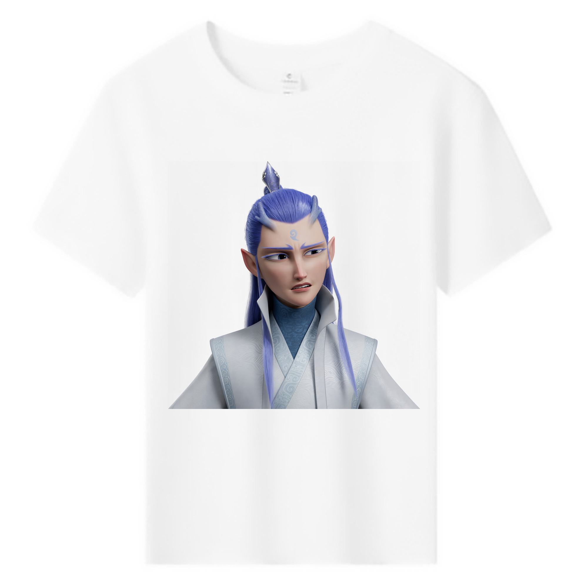 （画像用） Ne Zha 2 ナタ 魔童の大暴れ 綿100％キッズTシャツ（フロントプリント）