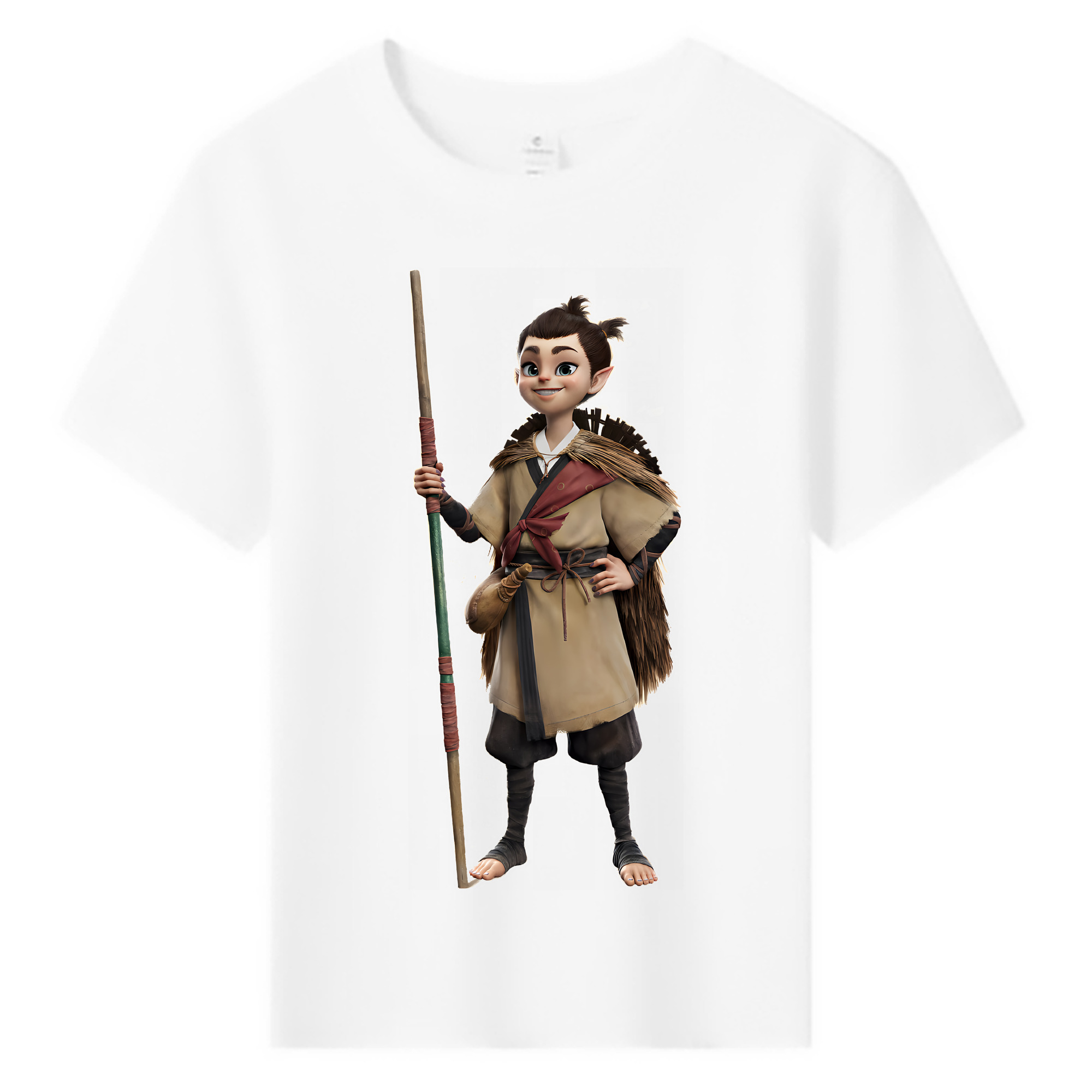 （画像用） Ne Zha 2 ナタ 魔童の大暴れ 綿100％キッズTシャツ（フロントプリント）