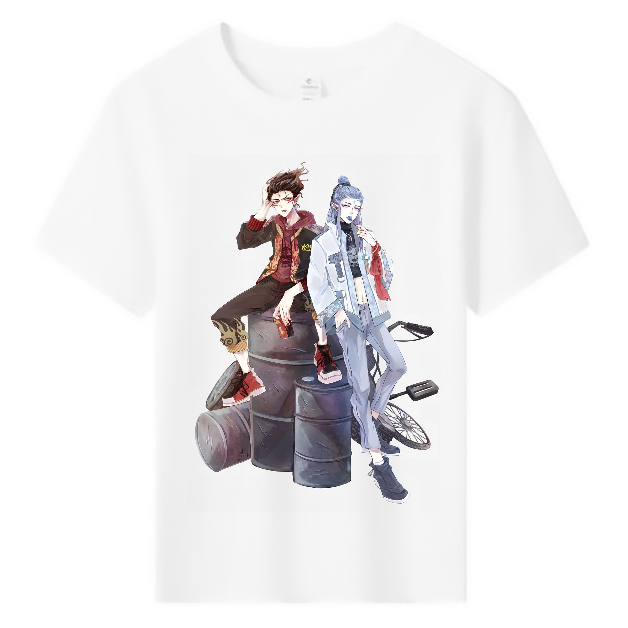 （画像用） Ne Zha 2 ナタ 魔童の大暴れ 綿100％キッズTシャツ（フロントプリント）