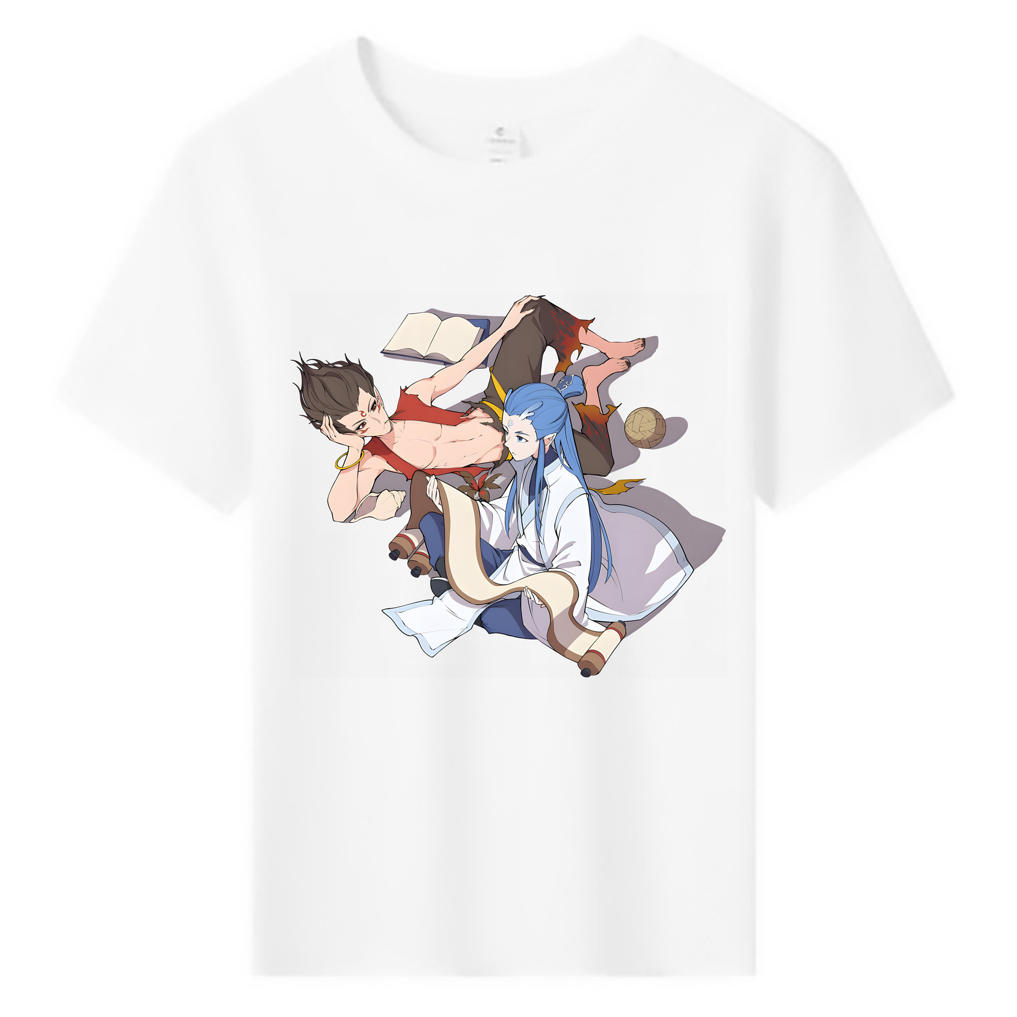 （画像用） Ne Zha 2 ナタ 魔童の大暴れ 綿100％キッズTシャツ（フロントプリント）