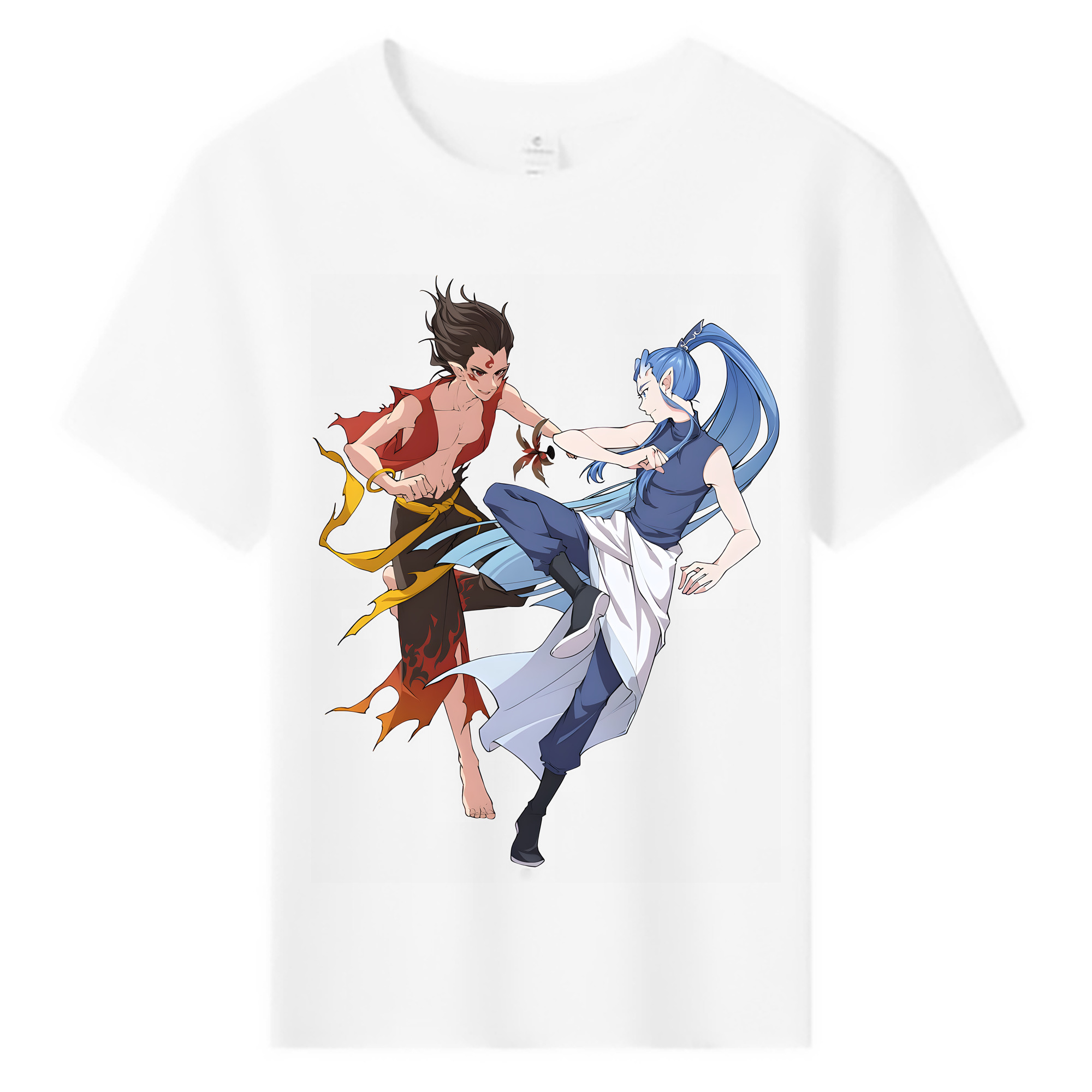 （画像用） Ne Zha 2 ナタ 魔童の大暴れ 綿100％キッズTシャツ（フロントプリント）
