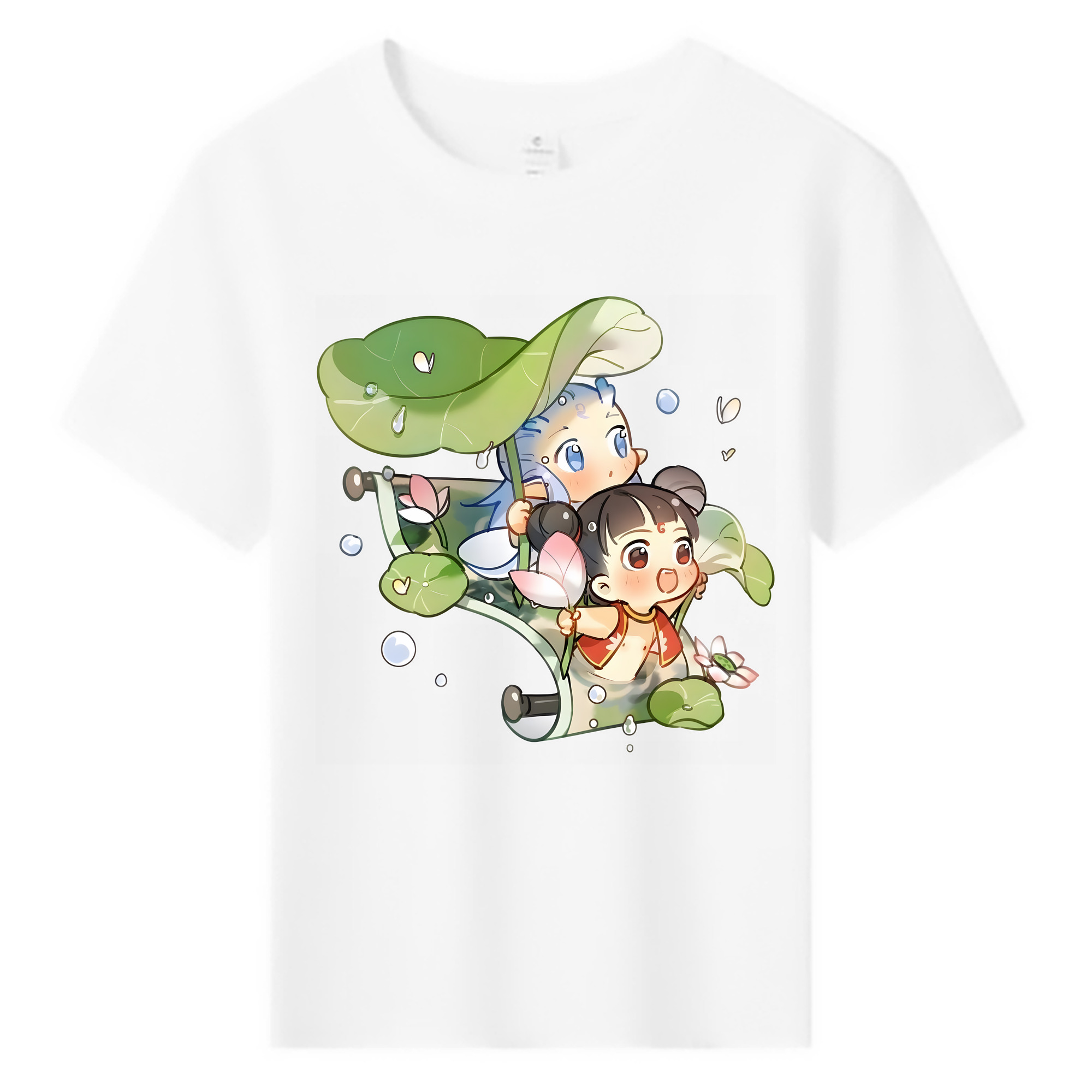 （画像用） Ne Zha 2 ナタ 魔童の大暴れ 綿100％キッズTシャツ（フロントプリント）
