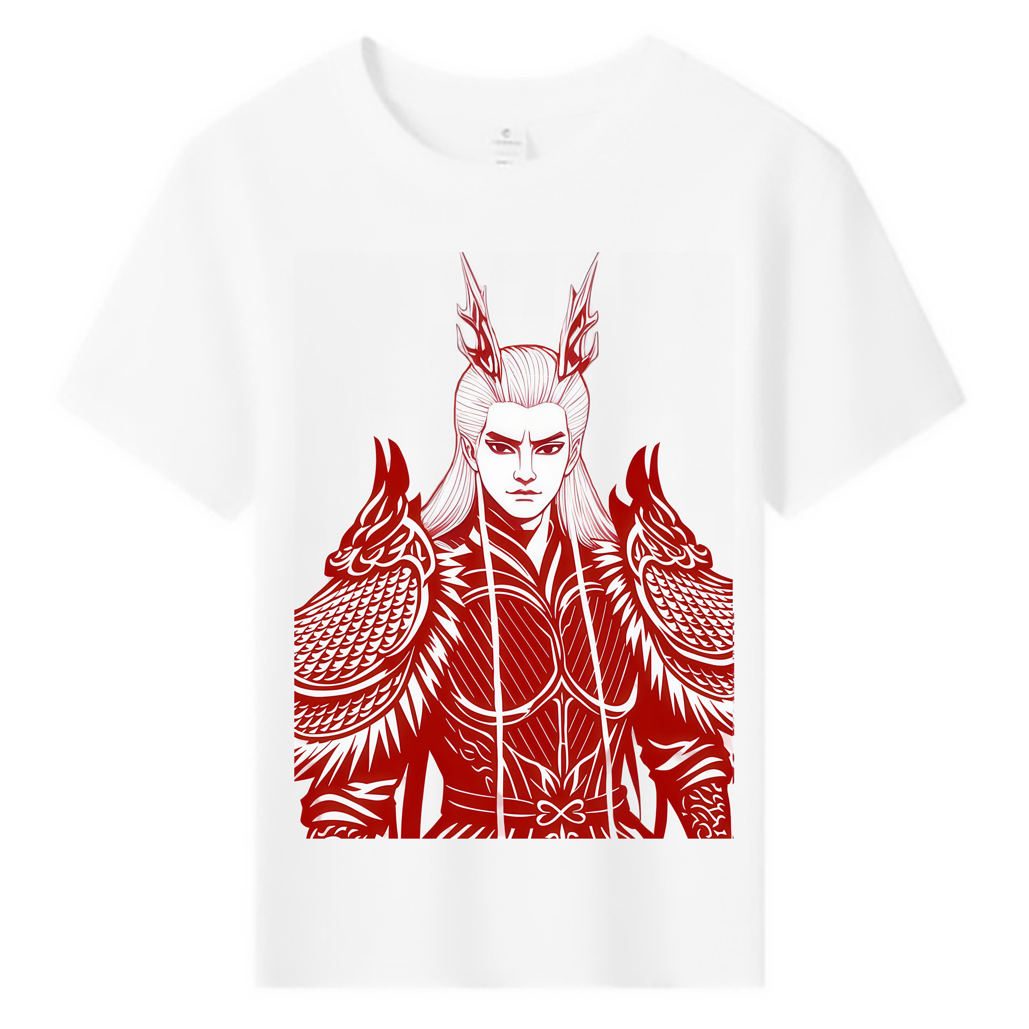 （画像用） Ne Zha 2 ナタ 魔童の大暴れ 綿100％キッズTシャツ（フロントプリント）
