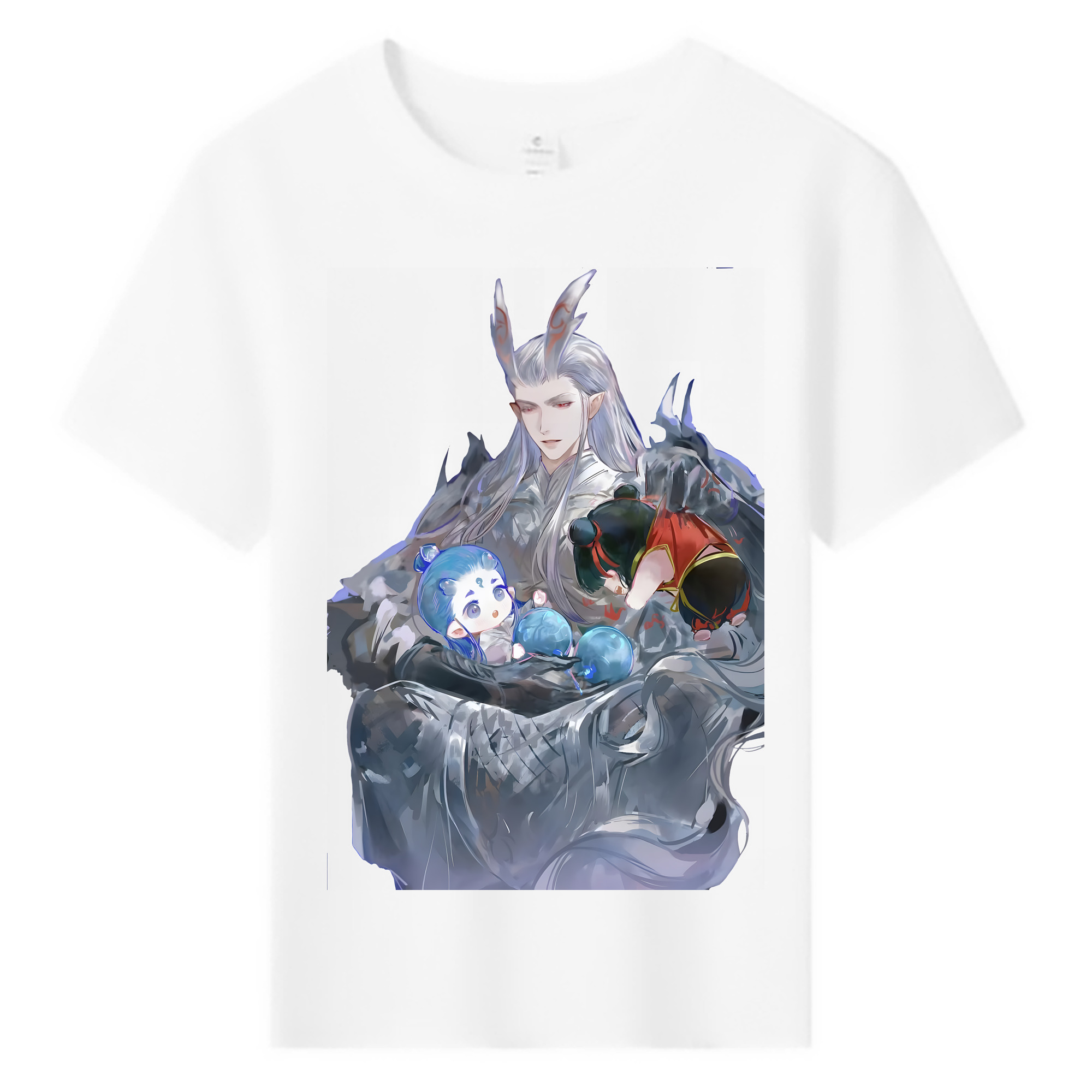 （画像用） Ne Zha 2 ナタ 魔童の大暴れ 綿100％キッズTシャツ（フロントプリント）