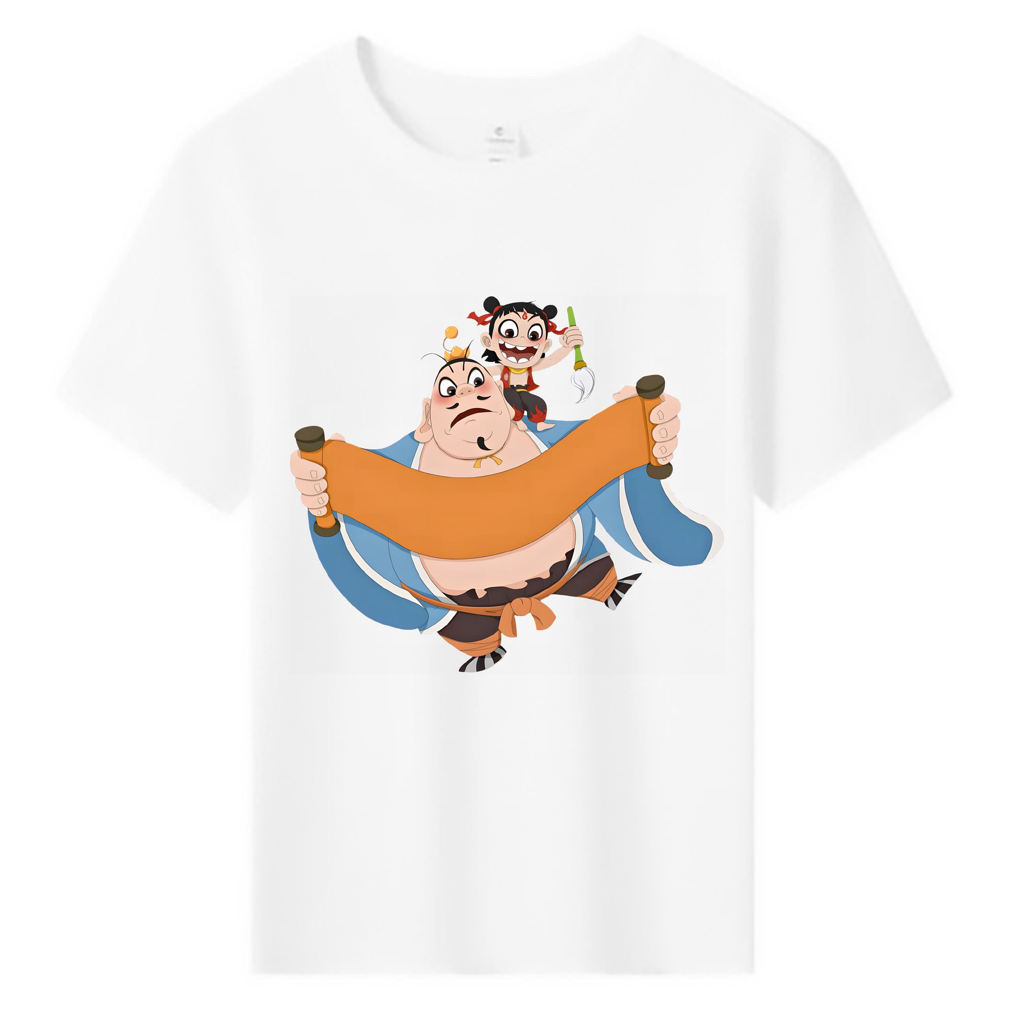 （画像用） Ne Zha 2 ナタ 魔童の大暴れ 綿100％キッズTシャツ（フロントプリント）