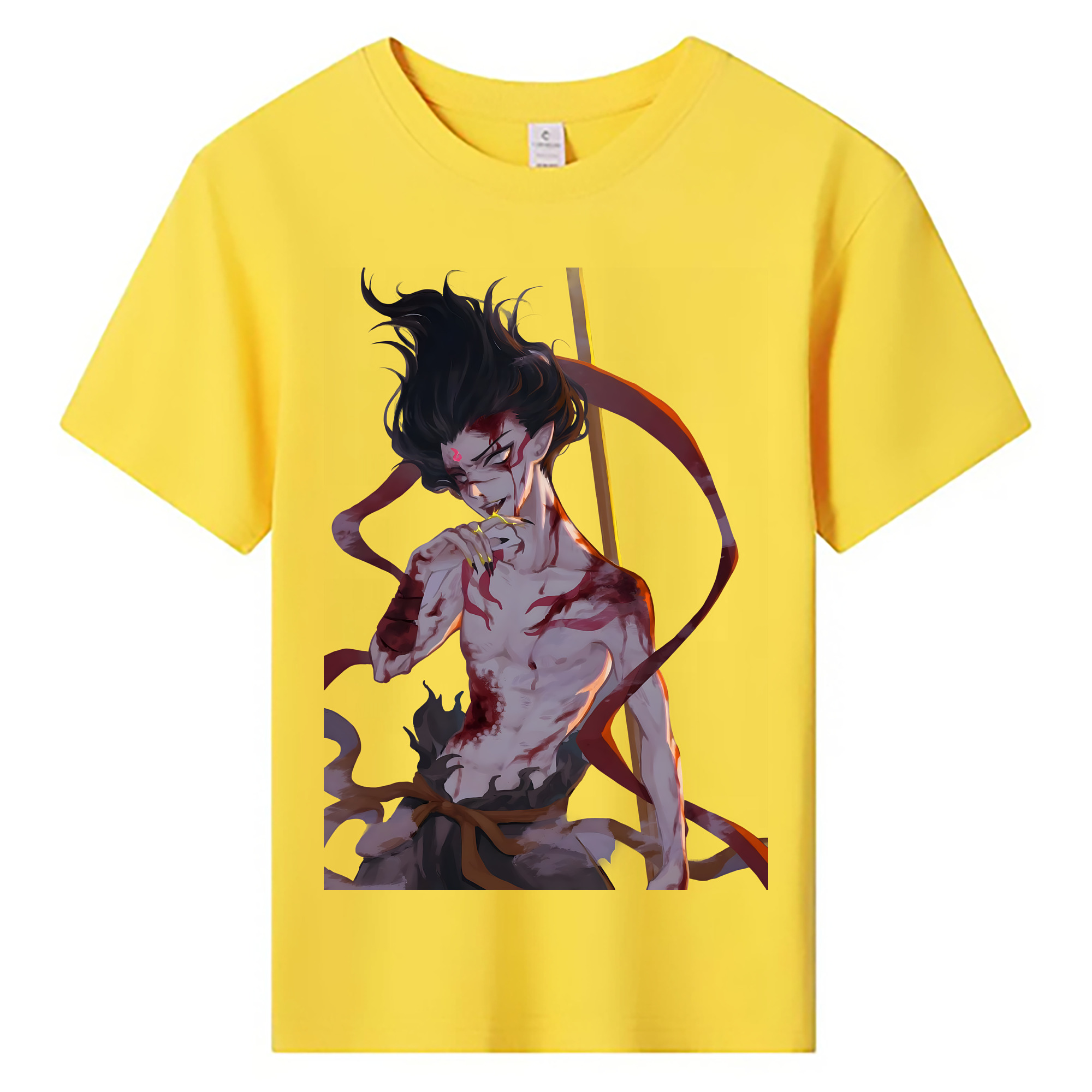 （画像用） Ne Zha 2 ナタ 魔童の大暴れ 綿100％キッズTシャツ（フロントプリント）