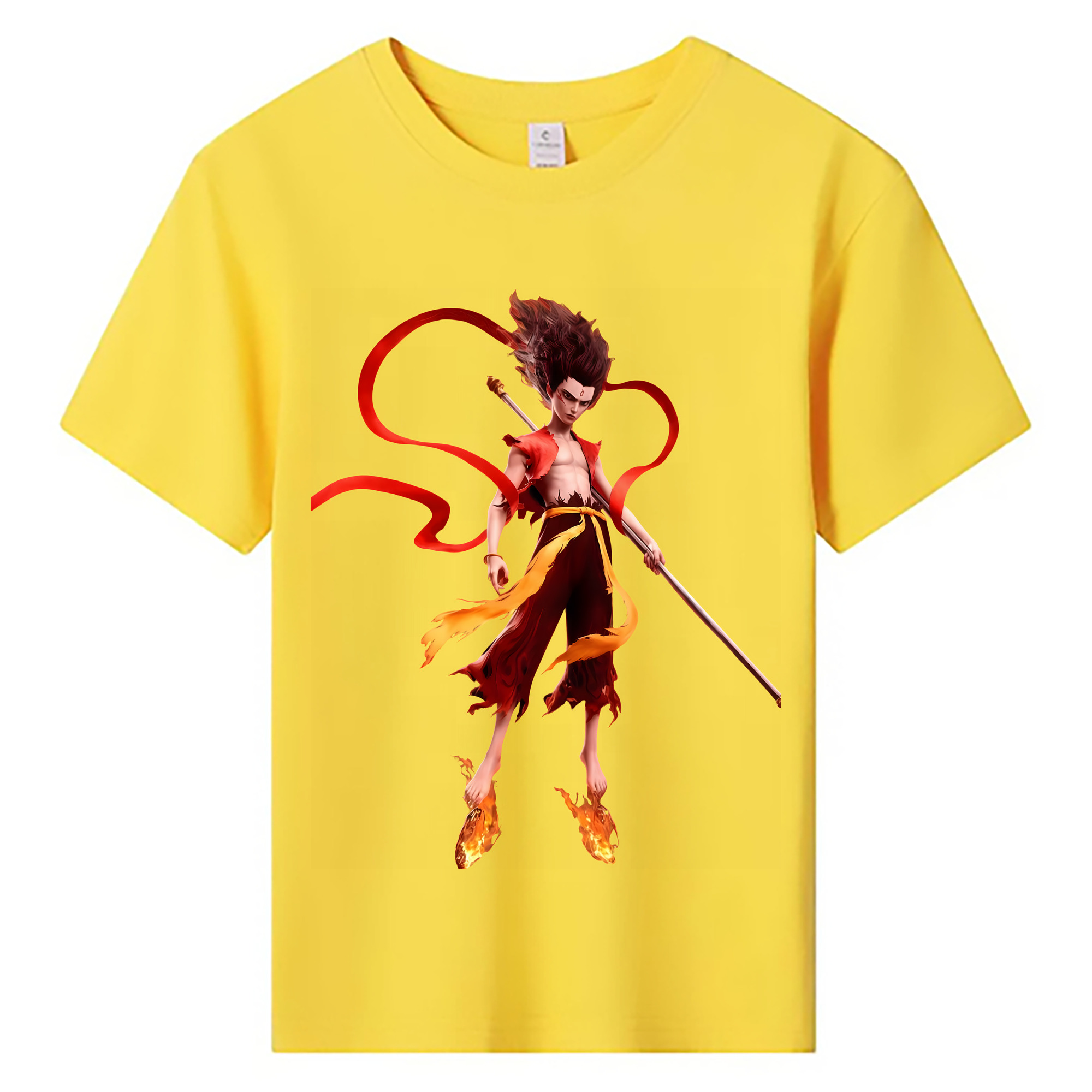 Ne Zha 2 ナタ 魔童の大暴れ 綿100％キッズTシャツ（フロントプリント）