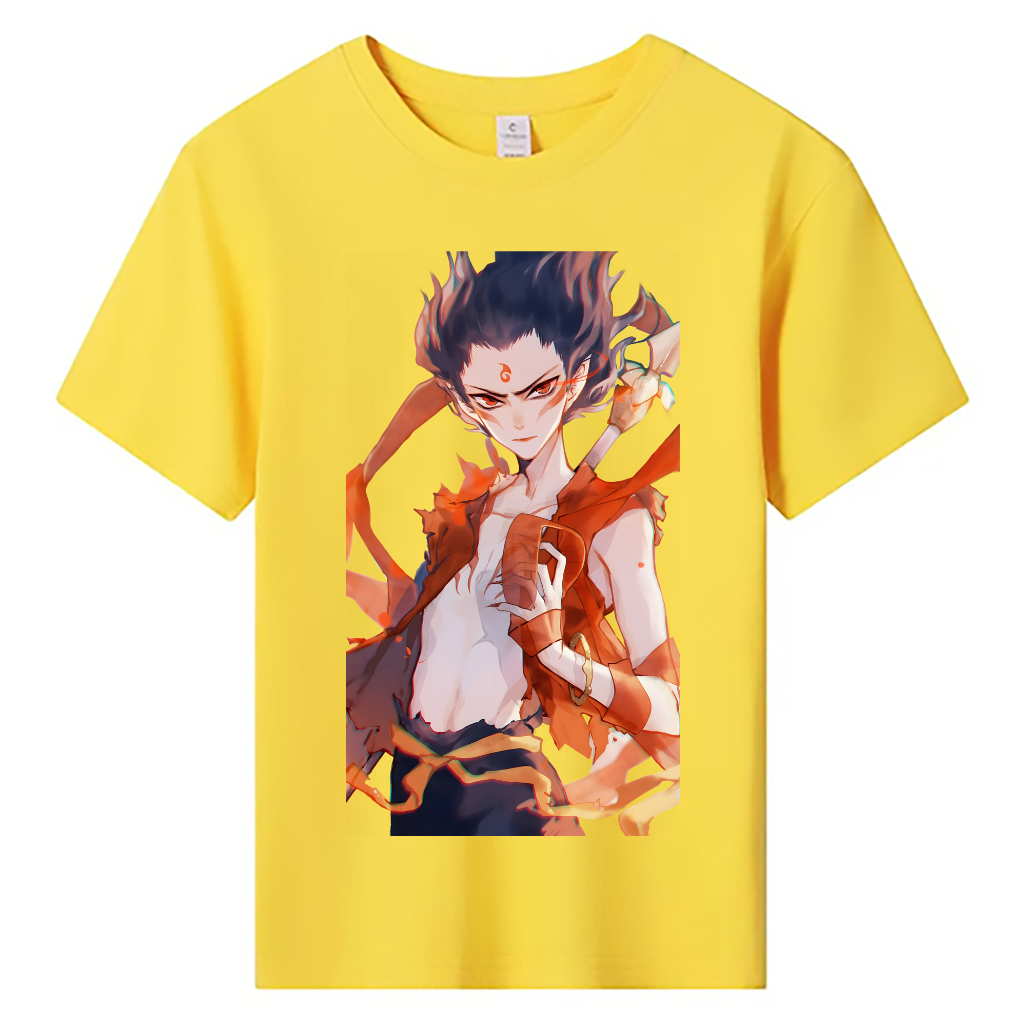 （画像用） Ne Zha 2 ナタ 魔童の大暴れ 綿100％キッズTシャツ（フロントプリント）
