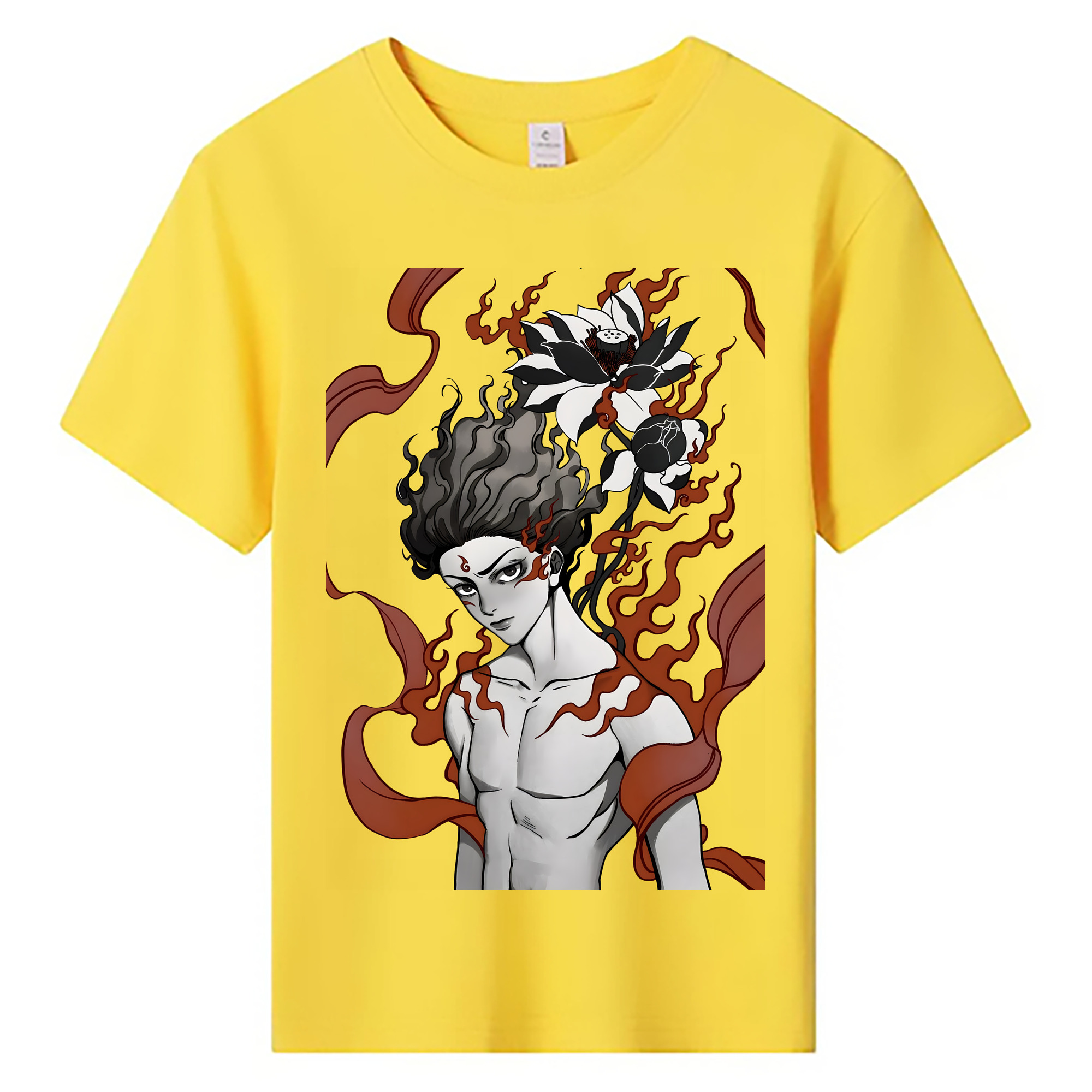 （画像用） Ne Zha 2 ナタ 魔童の大暴れ 綿100％キッズTシャツ（フロントプリント）