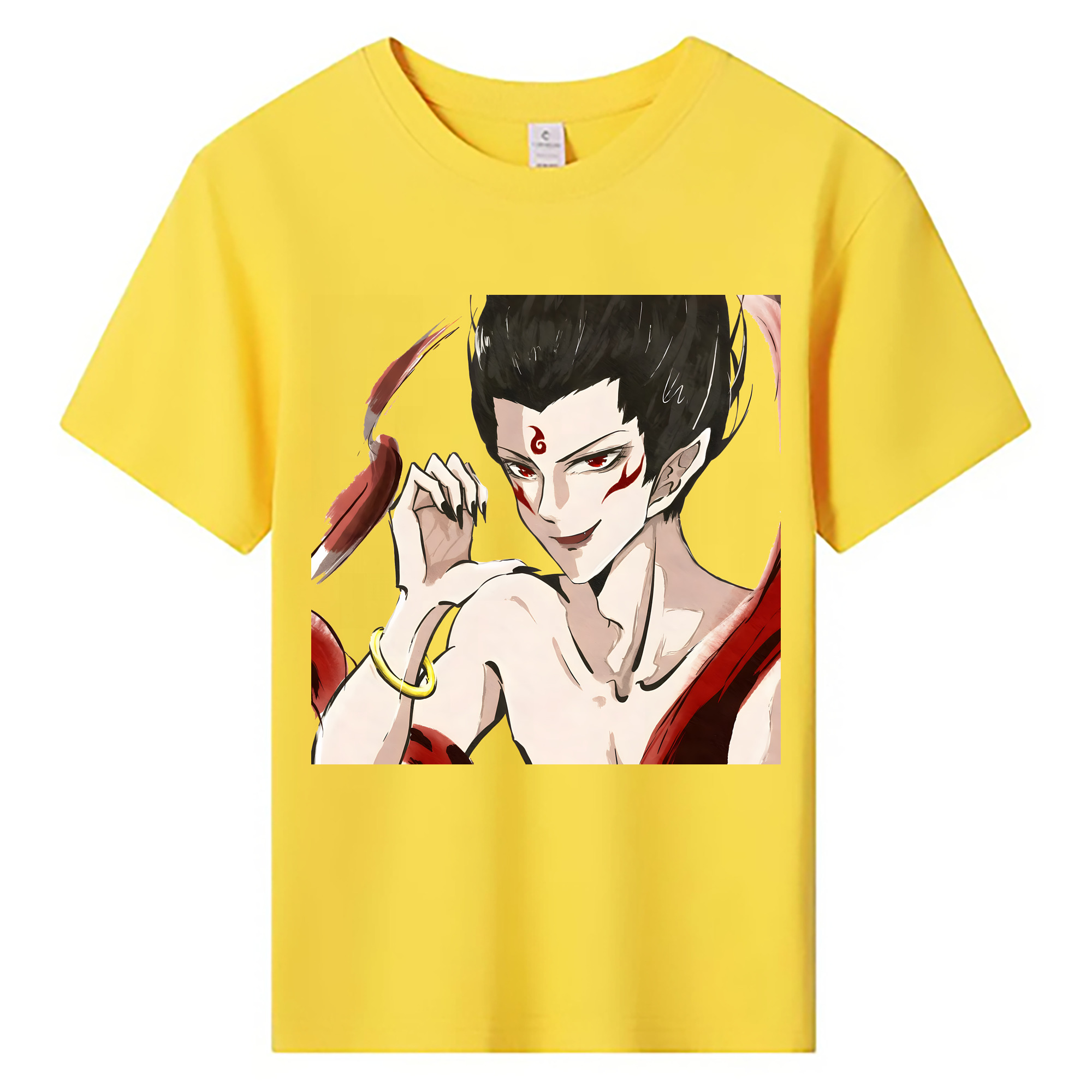 （画像用） Ne Zha 2 ナタ 魔童の大暴れ 綿100％キッズTシャツ（フロントプリント）