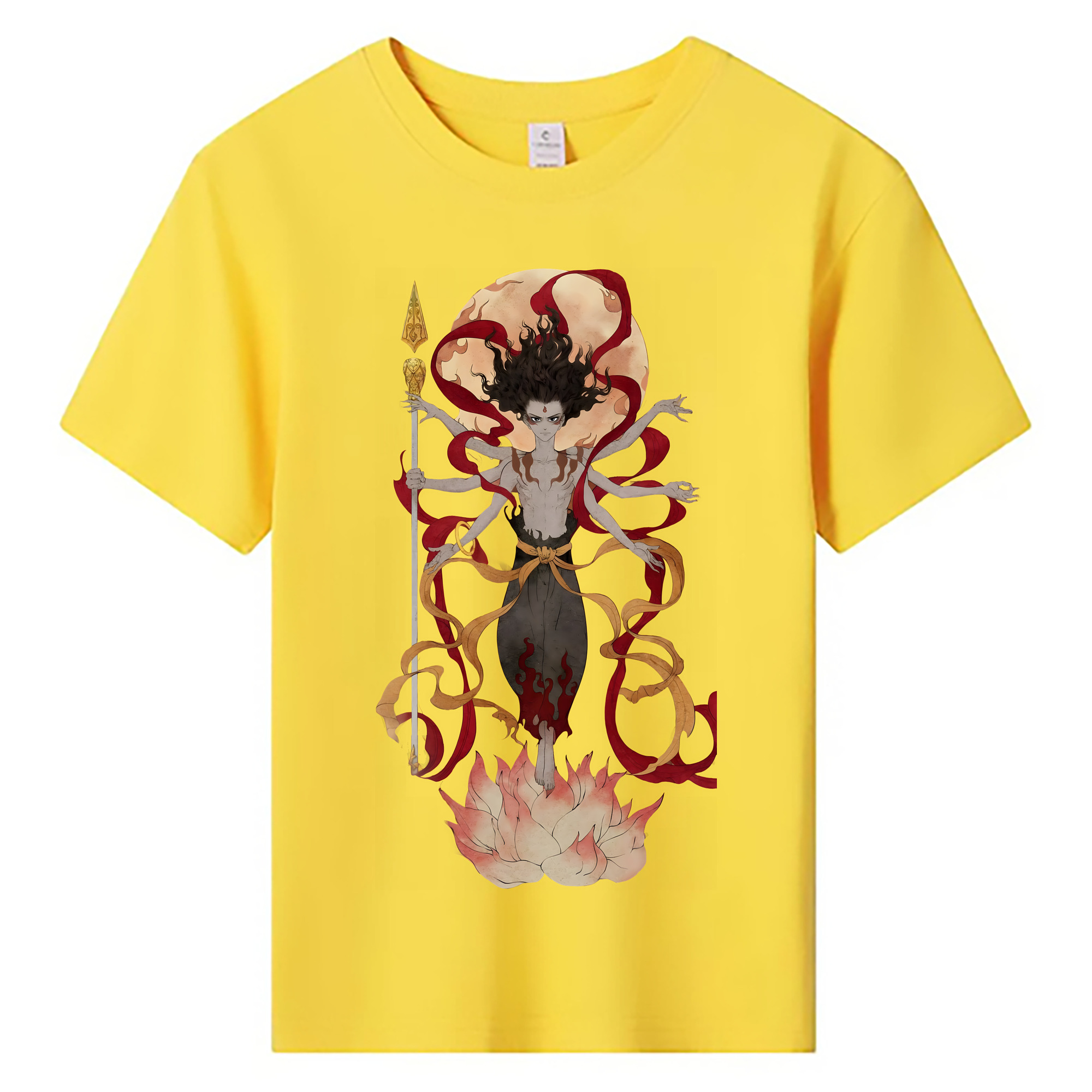 （画像用） Ne Zha 2 ナタ 魔童の大暴れ 綿100％キッズTシャツ（フロントプリント）