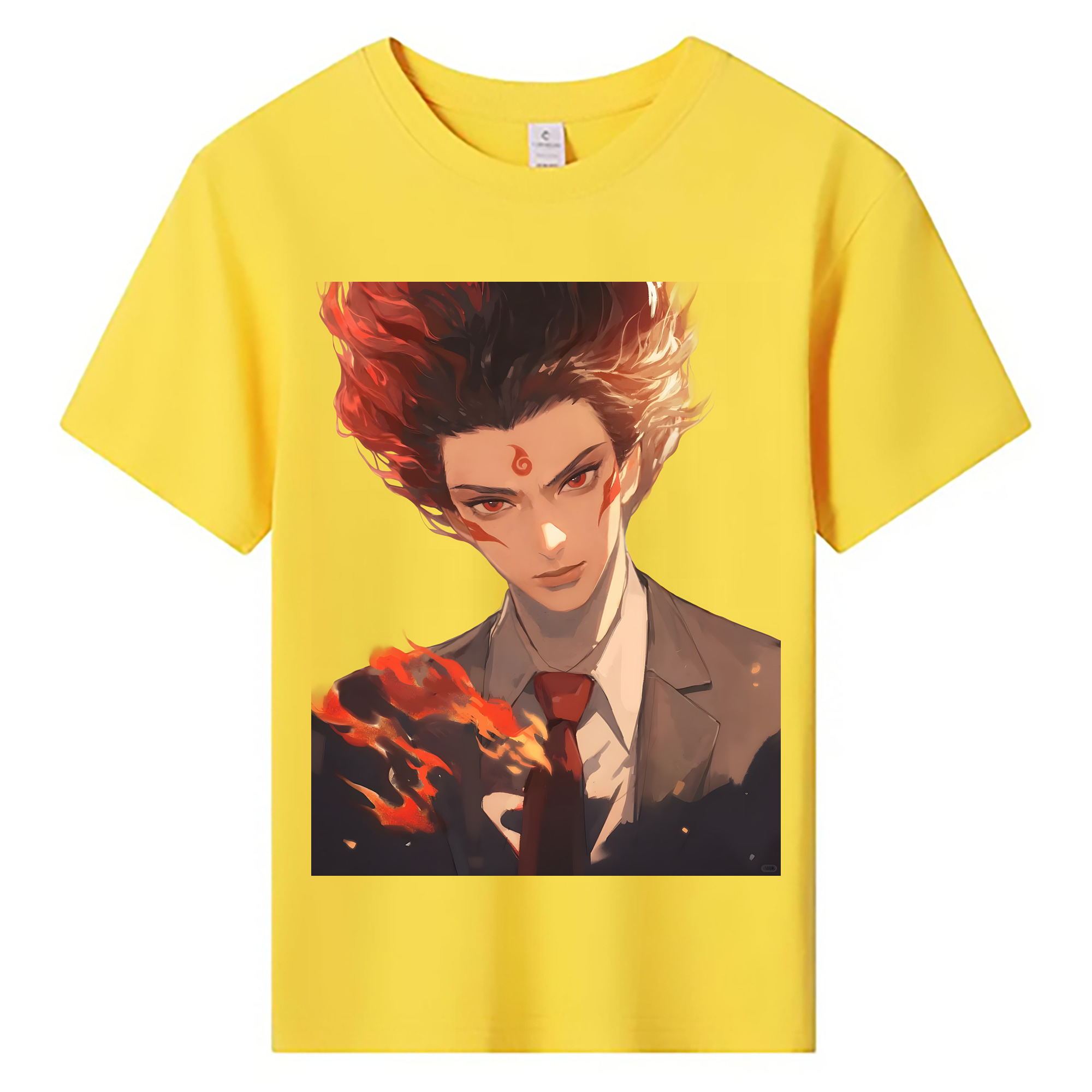 （画像用） Ne Zha 2 ナタ 魔童の大暴れ 綿100％キッズTシャツ（フロントプリント）