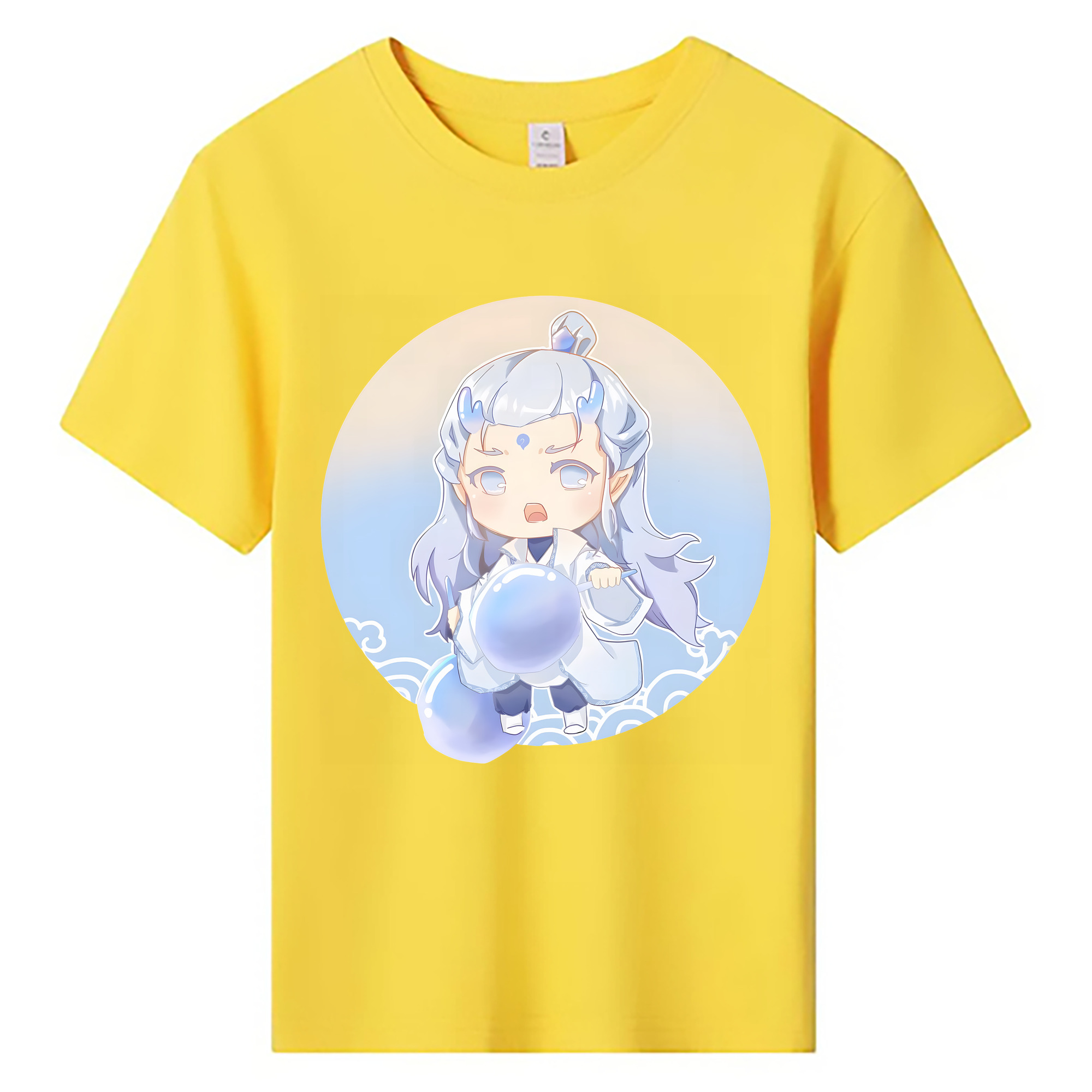 （画像用） Ne Zha 2 ナタ 魔童の大暴れ 綿100％キッズTシャツ（フロントプリント）