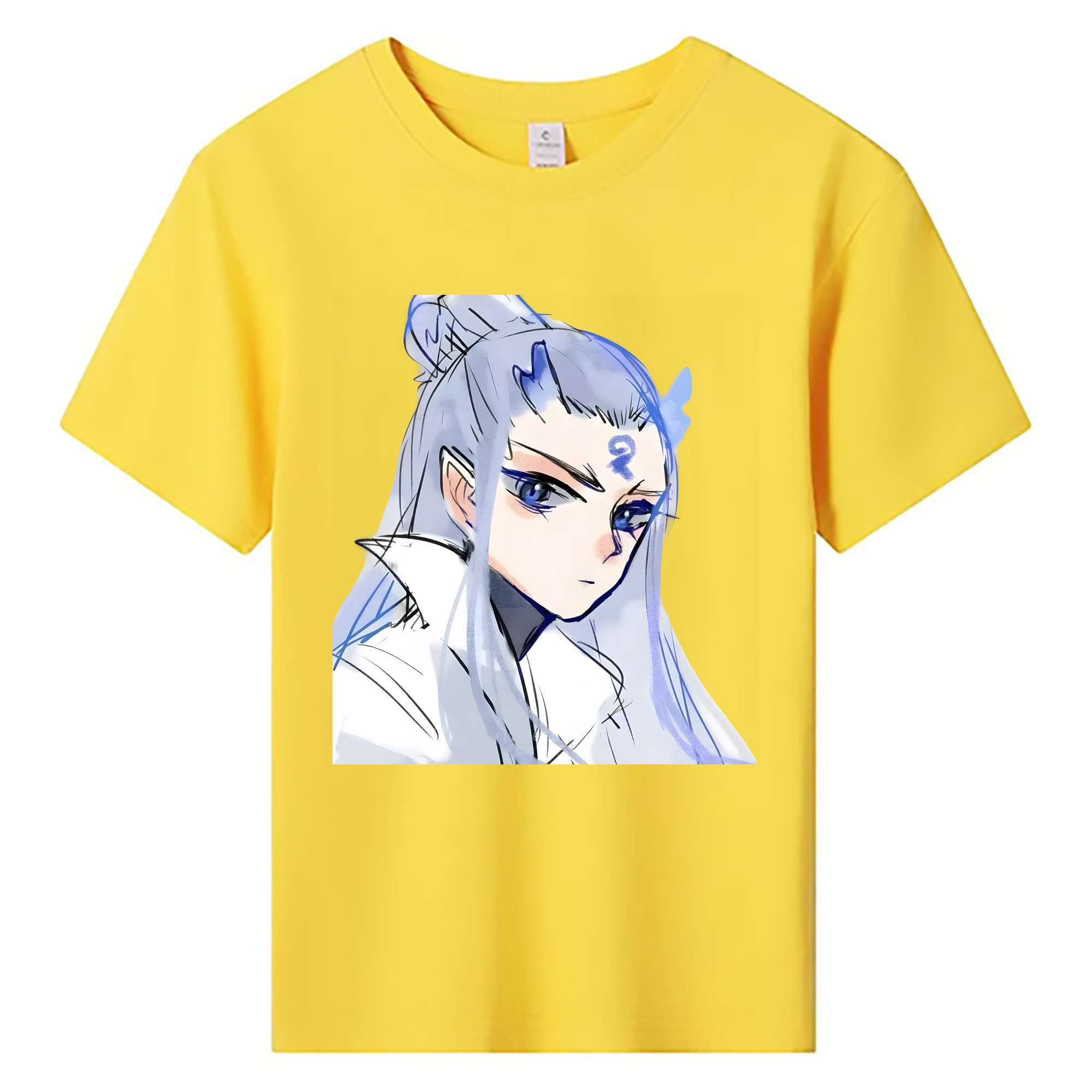 （画像用） Ne Zha 2 ナタ 魔童の大暴れ 綿100％キッズTシャツ（フロントプリント）