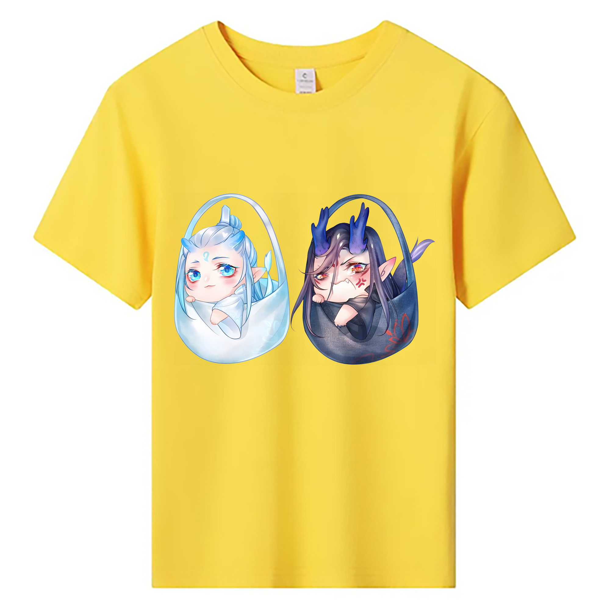 （画像用） Ne Zha 2 ナタ 魔童の大暴れ 綿100％キッズTシャツ（フロントプリント）