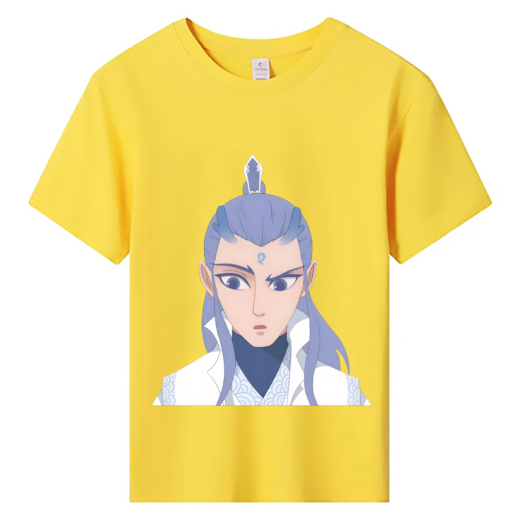 （画像用） Ne Zha 2 ナタ 魔童の大暴れ 綿100％キッズTシャツ（フロントプリント）