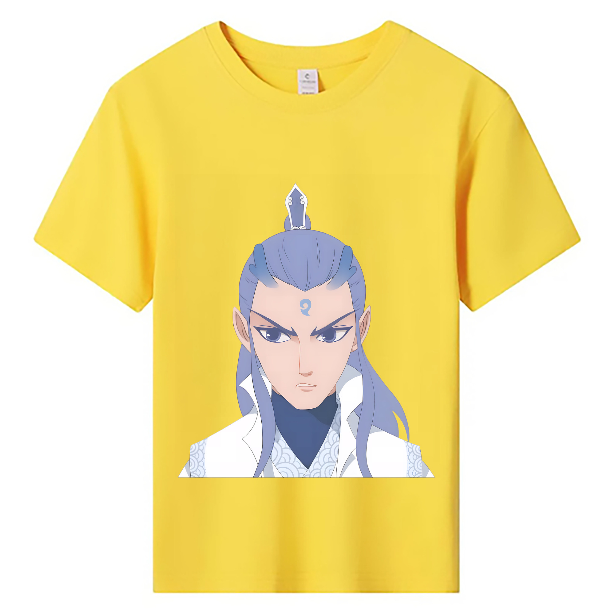 （画像用） Ne Zha 2 ナタ 魔童の大暴れ 綿100％キッズTシャツ（フロントプリント）