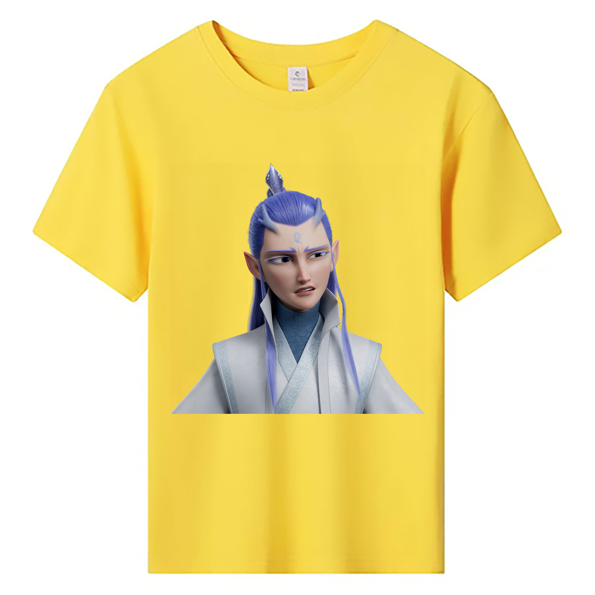 （画像用） Ne Zha 2 ナタ 魔童の大暴れ 綿100％キッズTシャツ（フロントプリント）