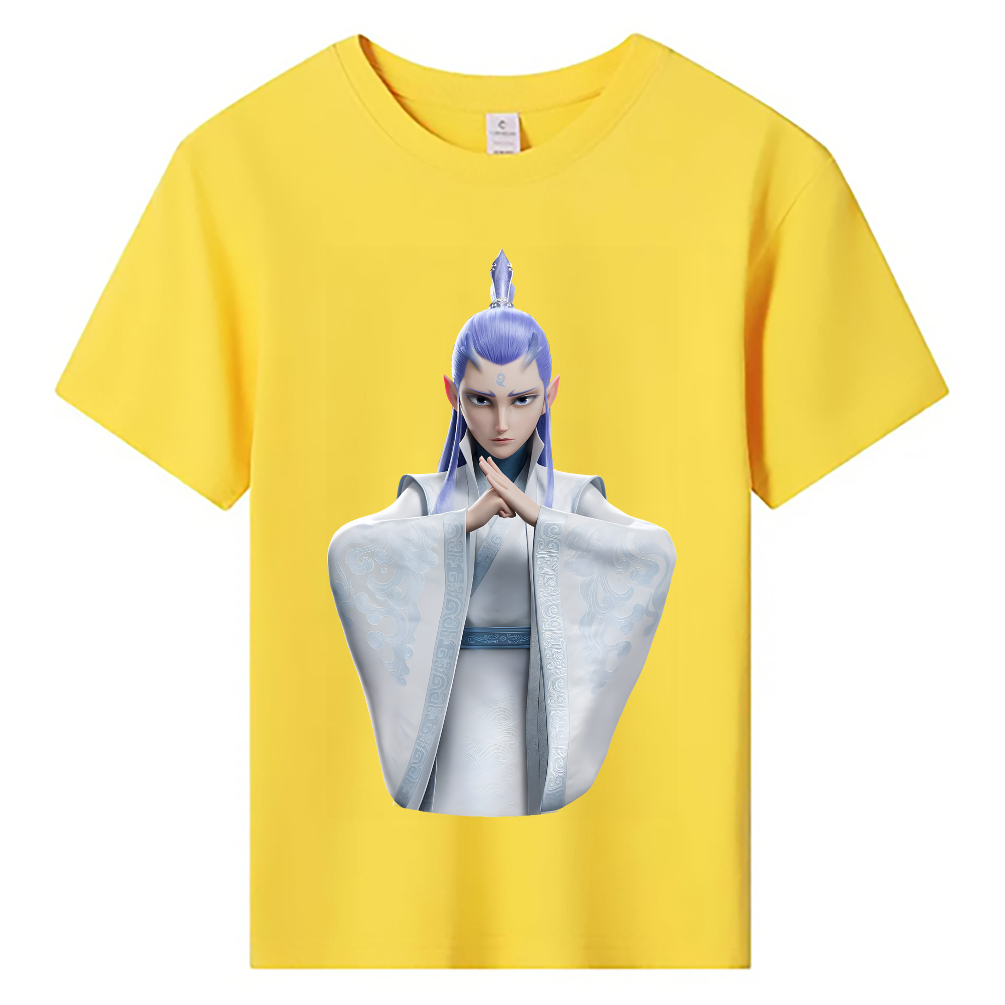 （画像用） Ne Zha 2 ナタ 魔童の大暴れ 綿100％キッズTシャツ（フロントプリント）