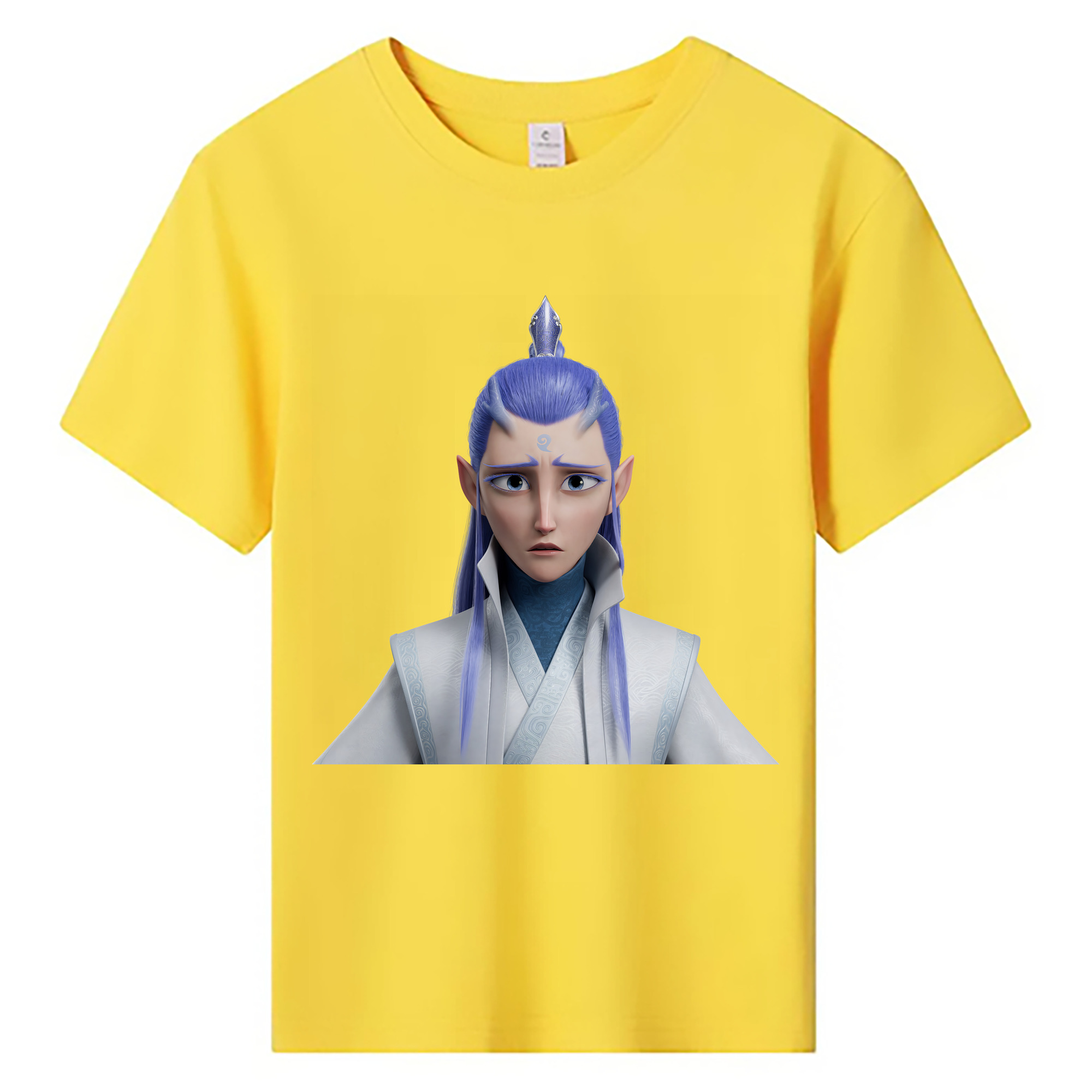 （画像用） Ne Zha 2 ナタ 魔童の大暴れ 綿100％キッズTシャツ（フロントプリント）