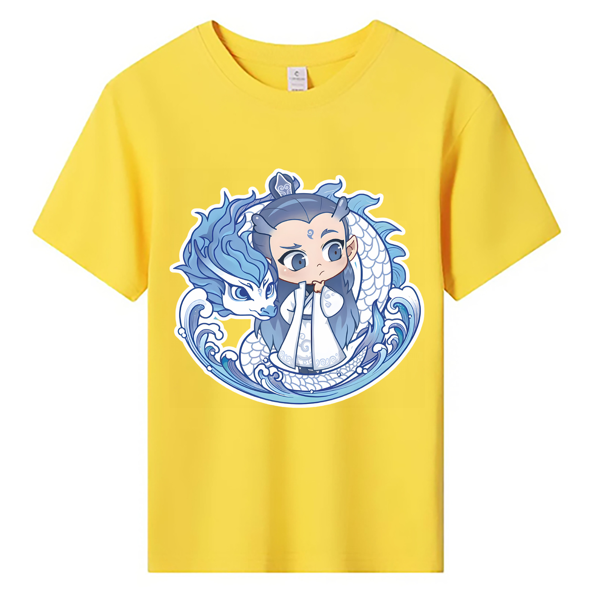 （画像用） Ne Zha 2 ナタ 魔童の大暴れ 綿100％キッズTシャツ（フロントプリント）