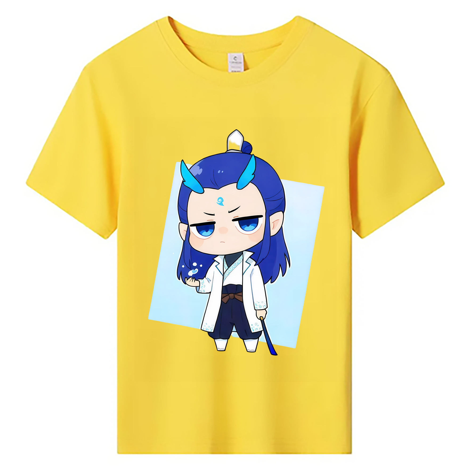 （画像用） Ne Zha 2 ナタ 魔童の大暴れ 綿100％キッズTシャツ（フロントプリント）
