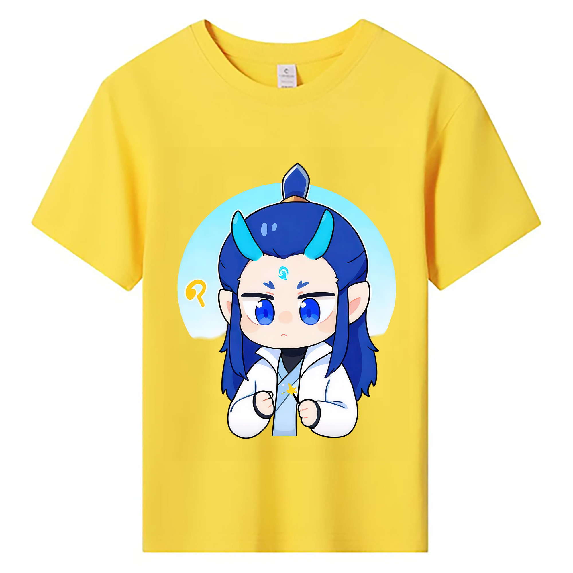 （画像用） Ne Zha 2 ナタ 魔童の大暴れ 綿100％キッズTシャツ（フロントプリント）