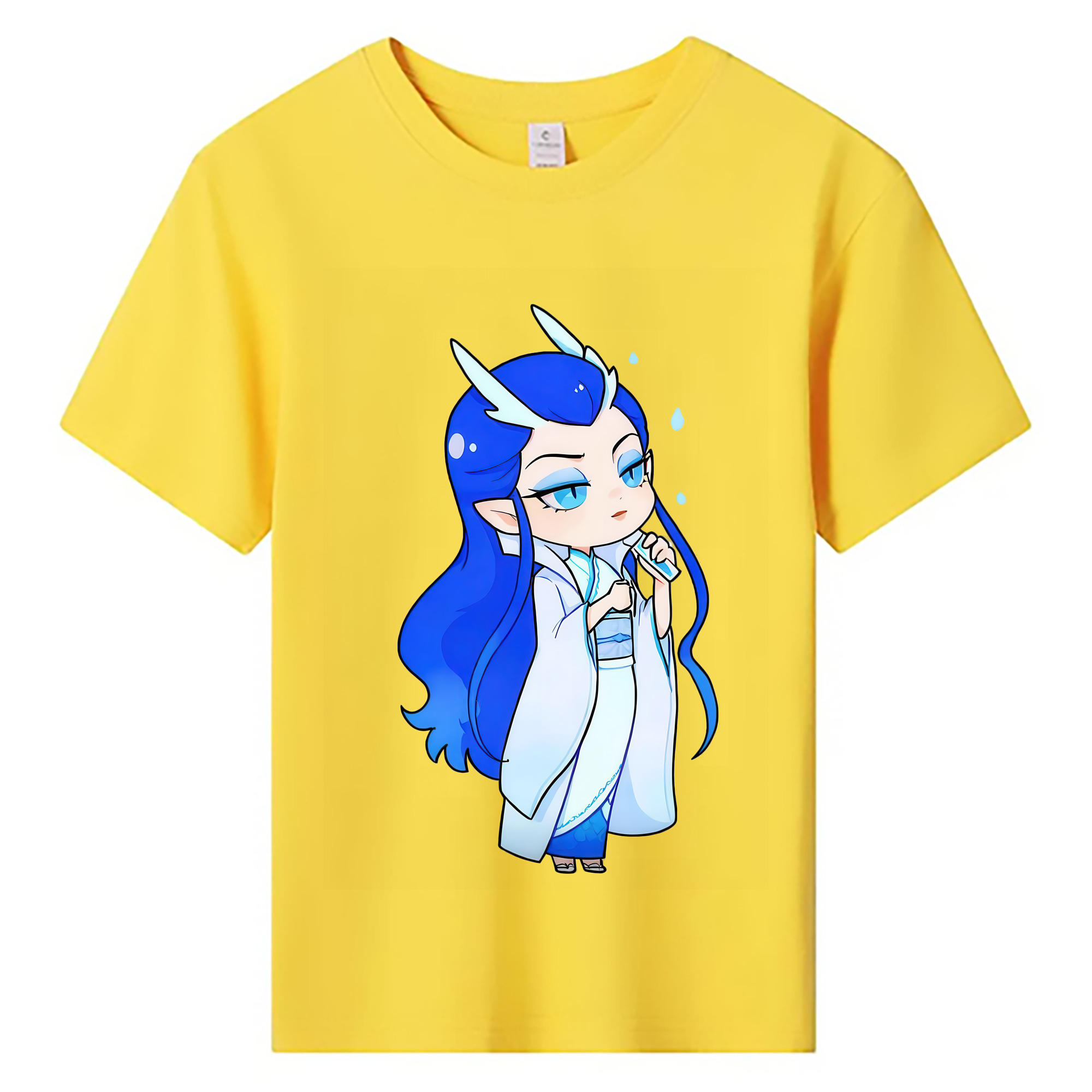 （画像用） Ne Zha 2 ナタ 魔童の大暴れ 綿100％キッズTシャツ（フロントプリント）
