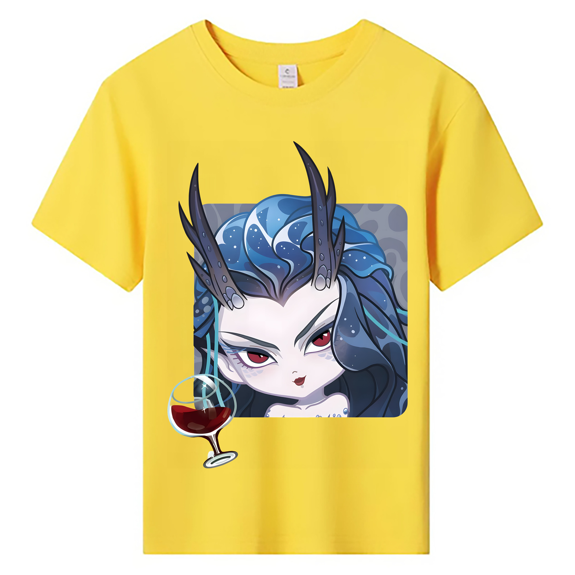 （画像用） Ne Zha 2 ナタ 魔童の大暴れ 綿100％キッズTシャツ（フロントプリント）