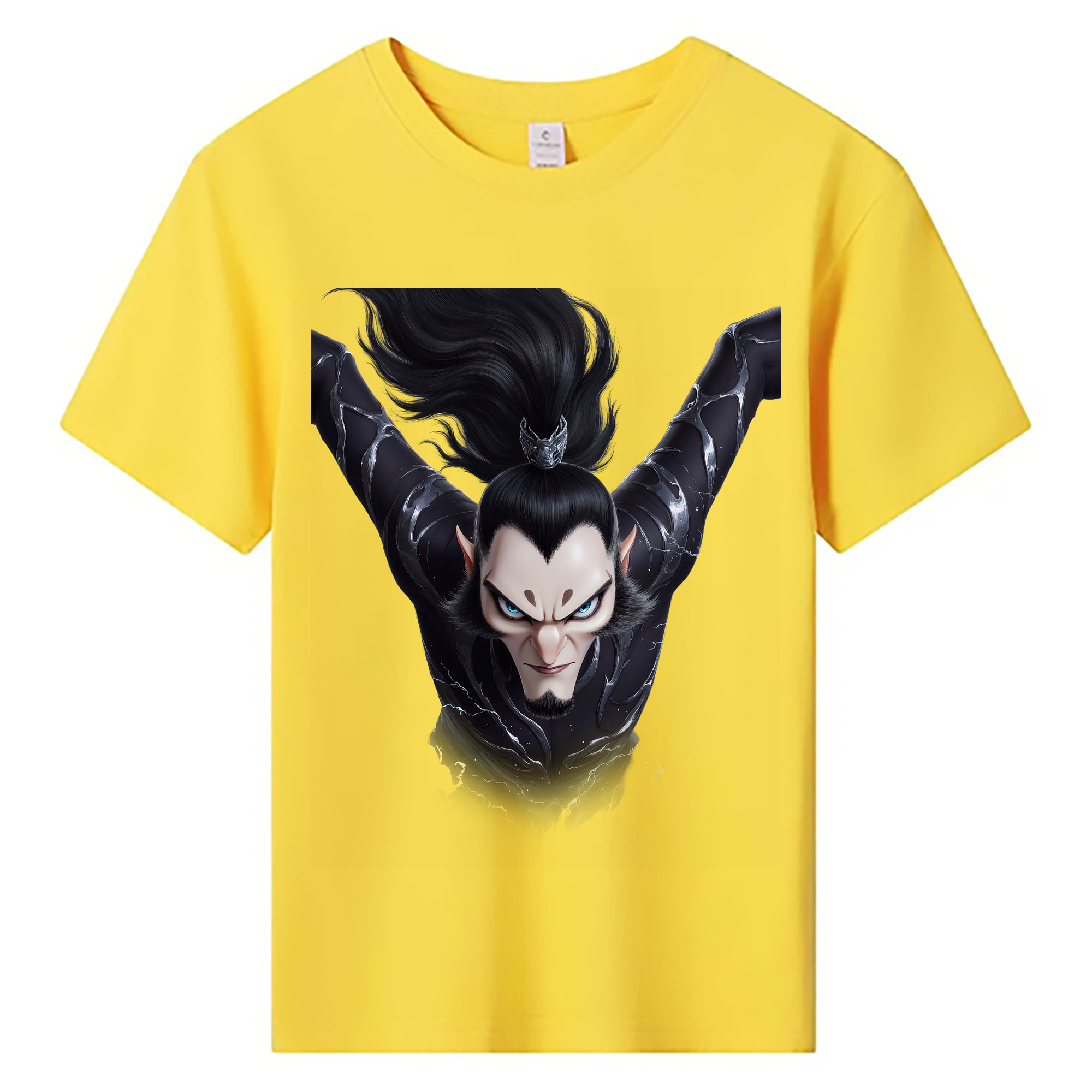 （画像用） Ne Zha 2 ナタ 魔童の大暴れ 綿100％キッズTシャツ（フロントプリント）