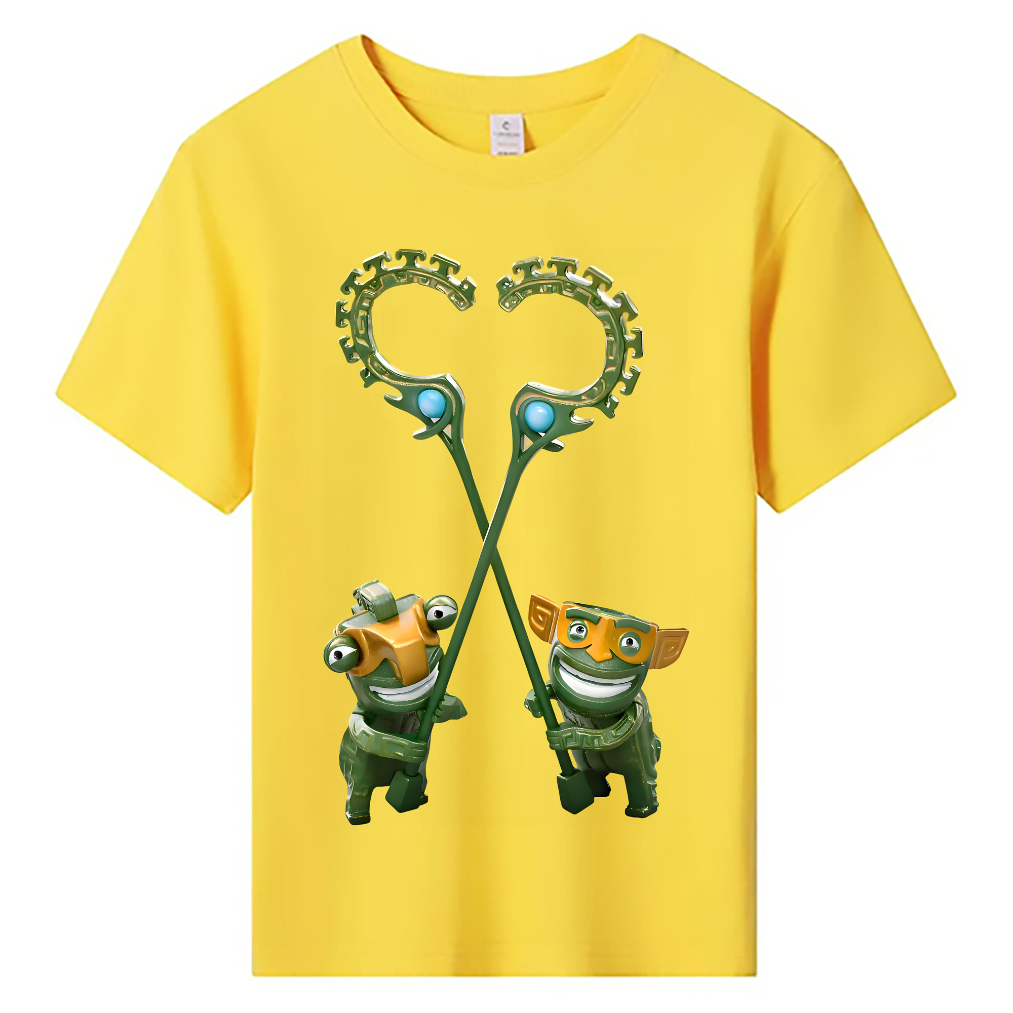 （画像用） Ne Zha 2 ナタ 魔童の大暴れ 綿100％キッズTシャツ（フロントプリント）