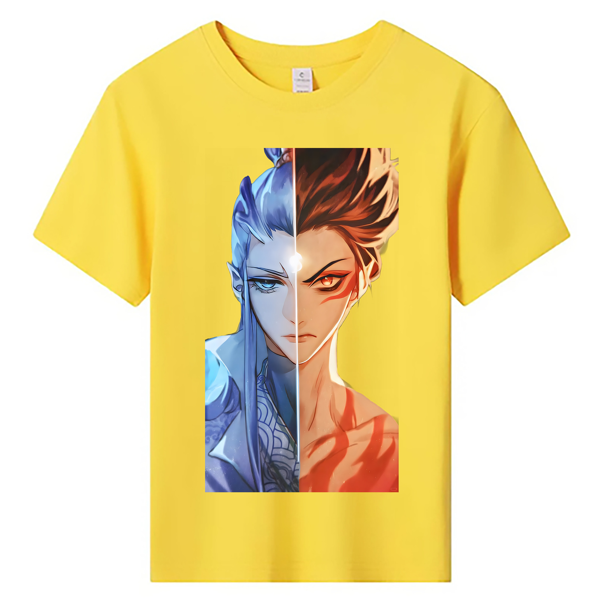 （画像用） Ne Zha 2 ナタ 魔童の大暴れ 綿100％キッズTシャツ（フロントプリント）