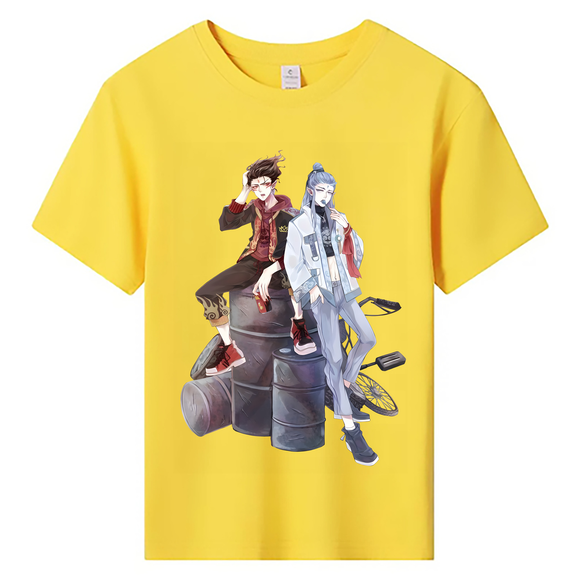 （画像用） Ne Zha 2 ナタ 魔童の大暴れ 綿100％キッズTシャツ（フロントプリント）