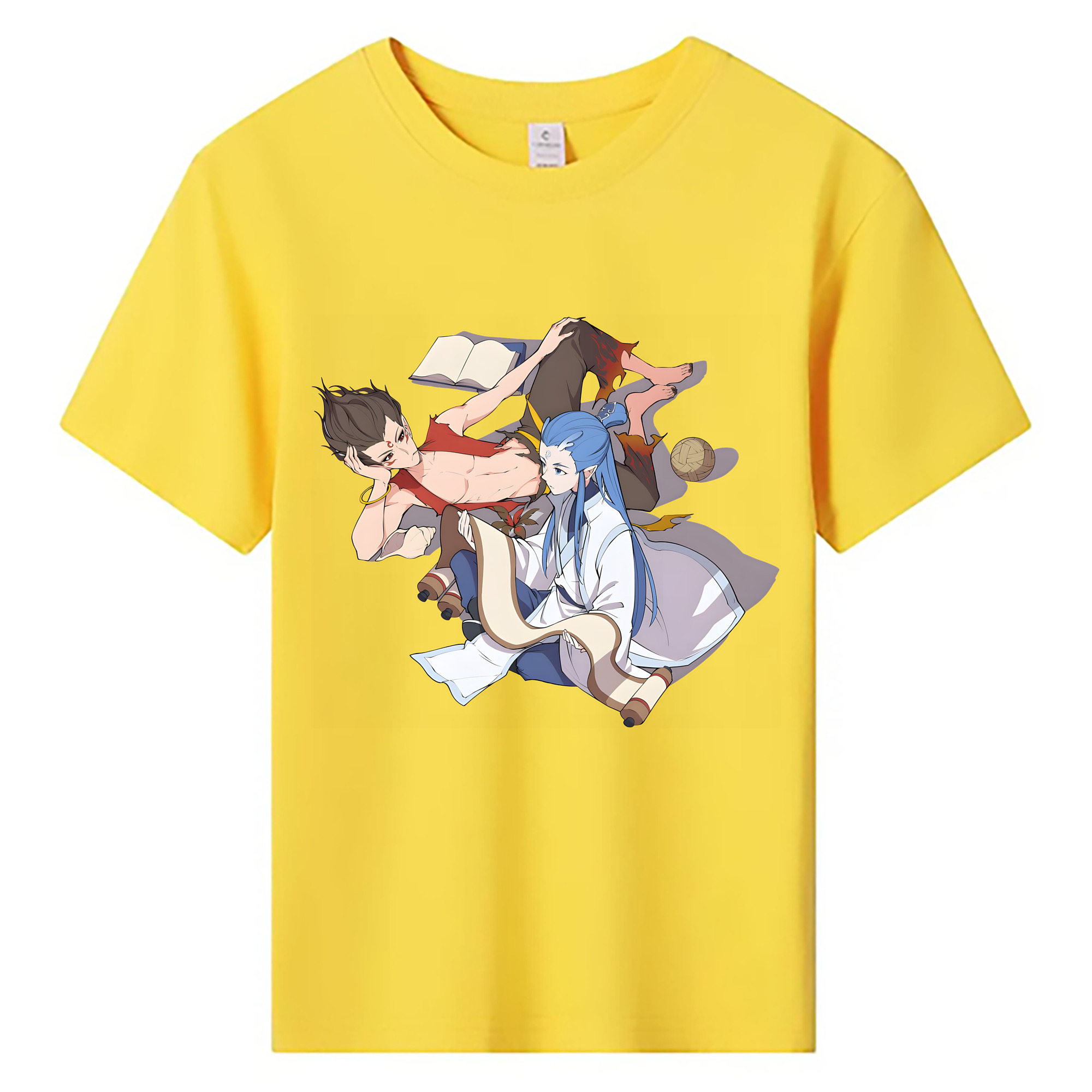 （画像用） Ne Zha 2 ナタ 魔童の大暴れ 綿100％キッズTシャツ（フロントプリント）