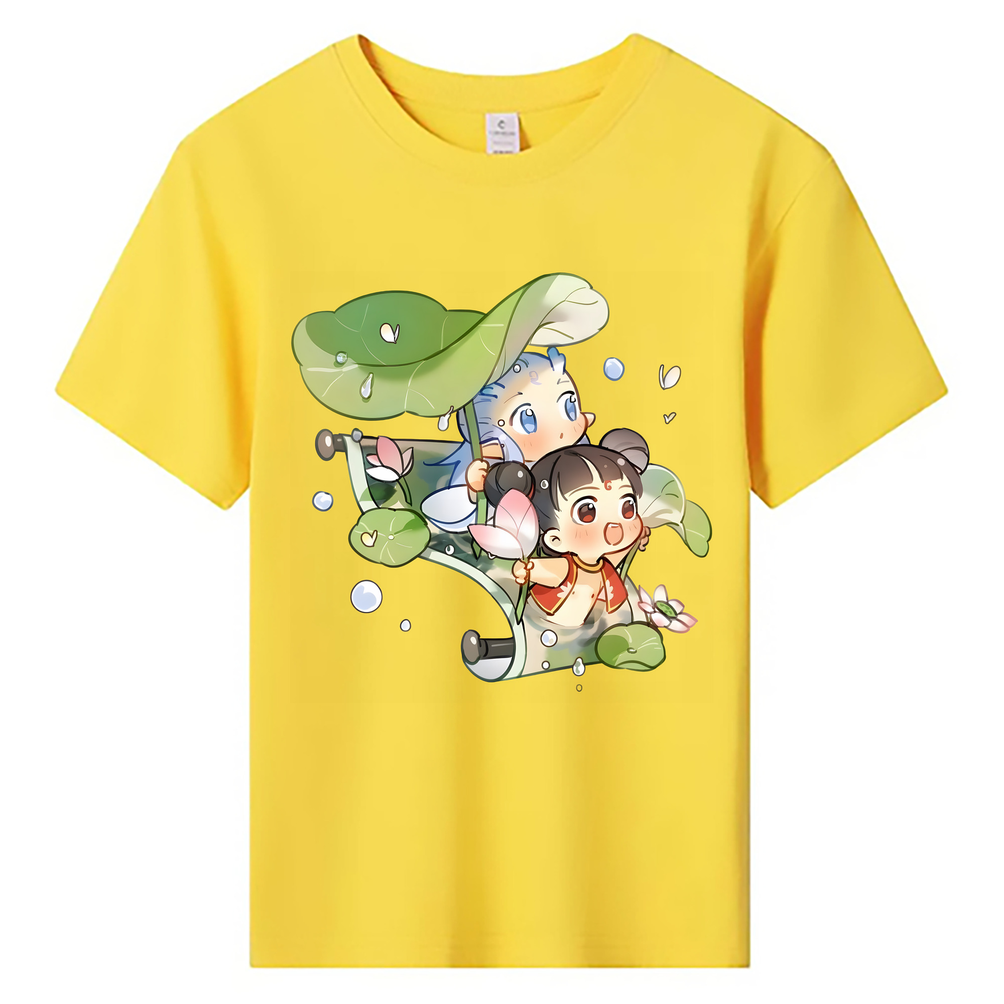 （画像用） Ne Zha 2 ナタ 魔童の大暴れ 綿100％キッズTシャツ（フロントプリント）