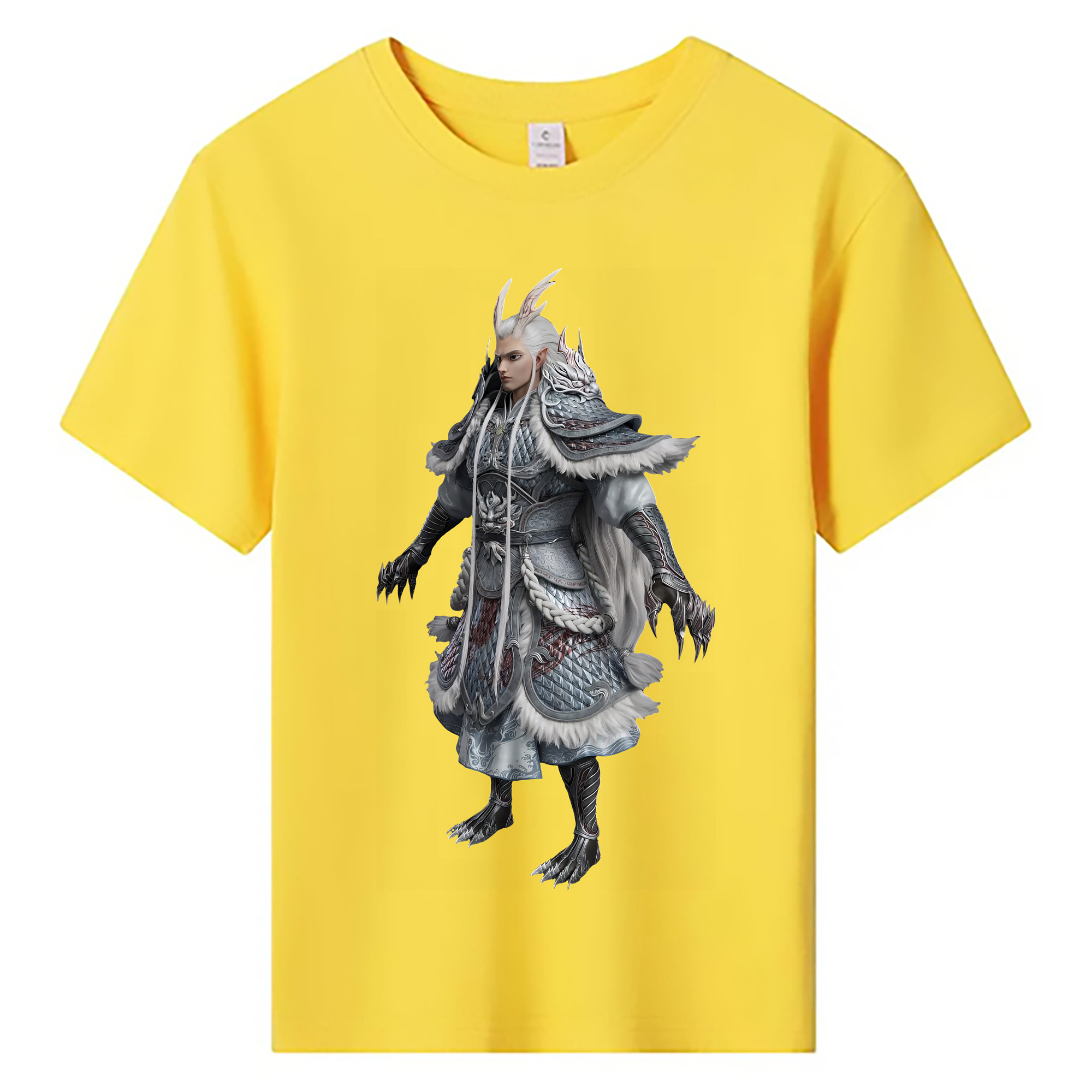 （画像用） Ne Zha 2 ナタ 魔童の大暴れ 綿100％キッズTシャツ（フロントプリント）