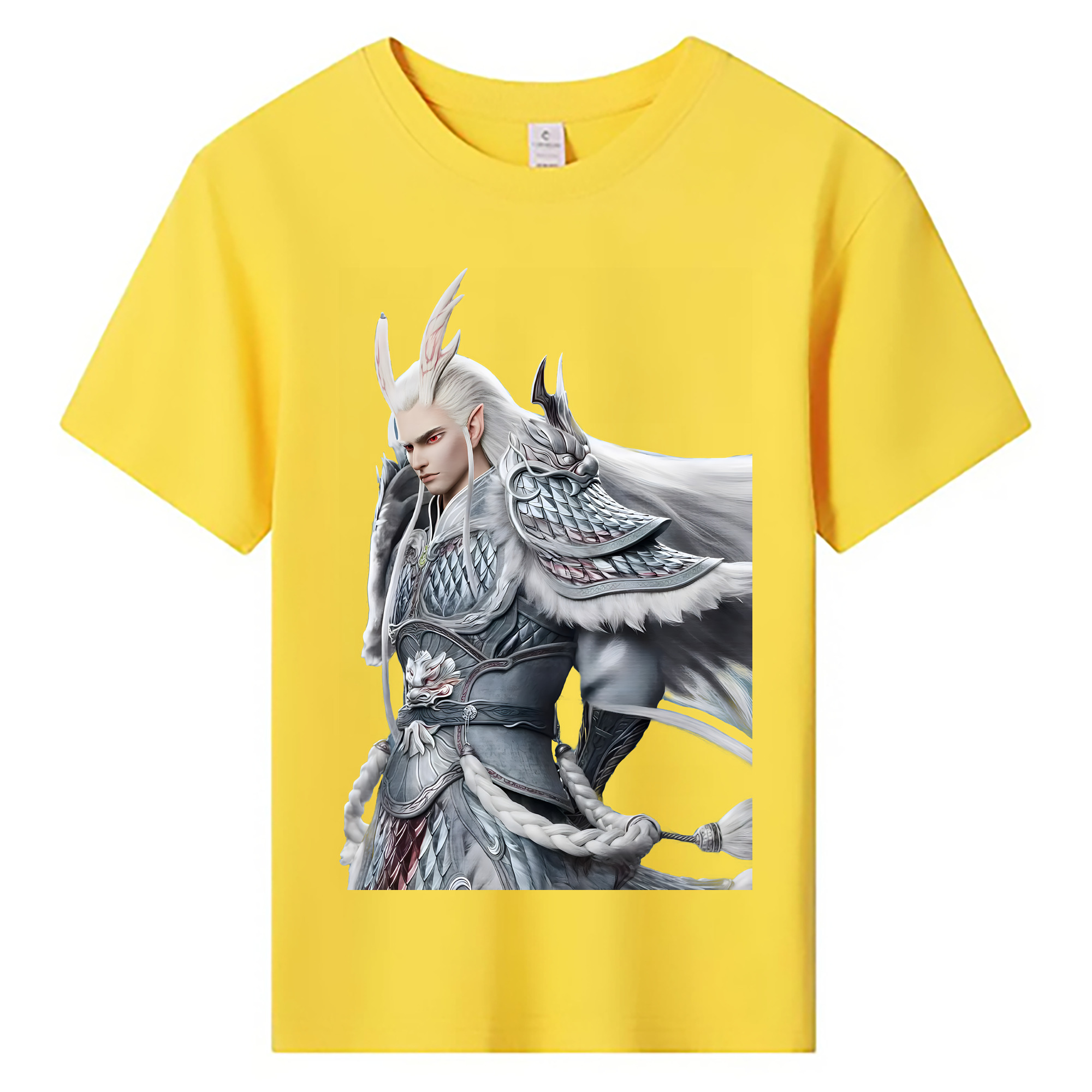 （画像用） Ne Zha 2 ナタ 魔童の大暴れ 綿100％キッズTシャツ（フロントプリント）