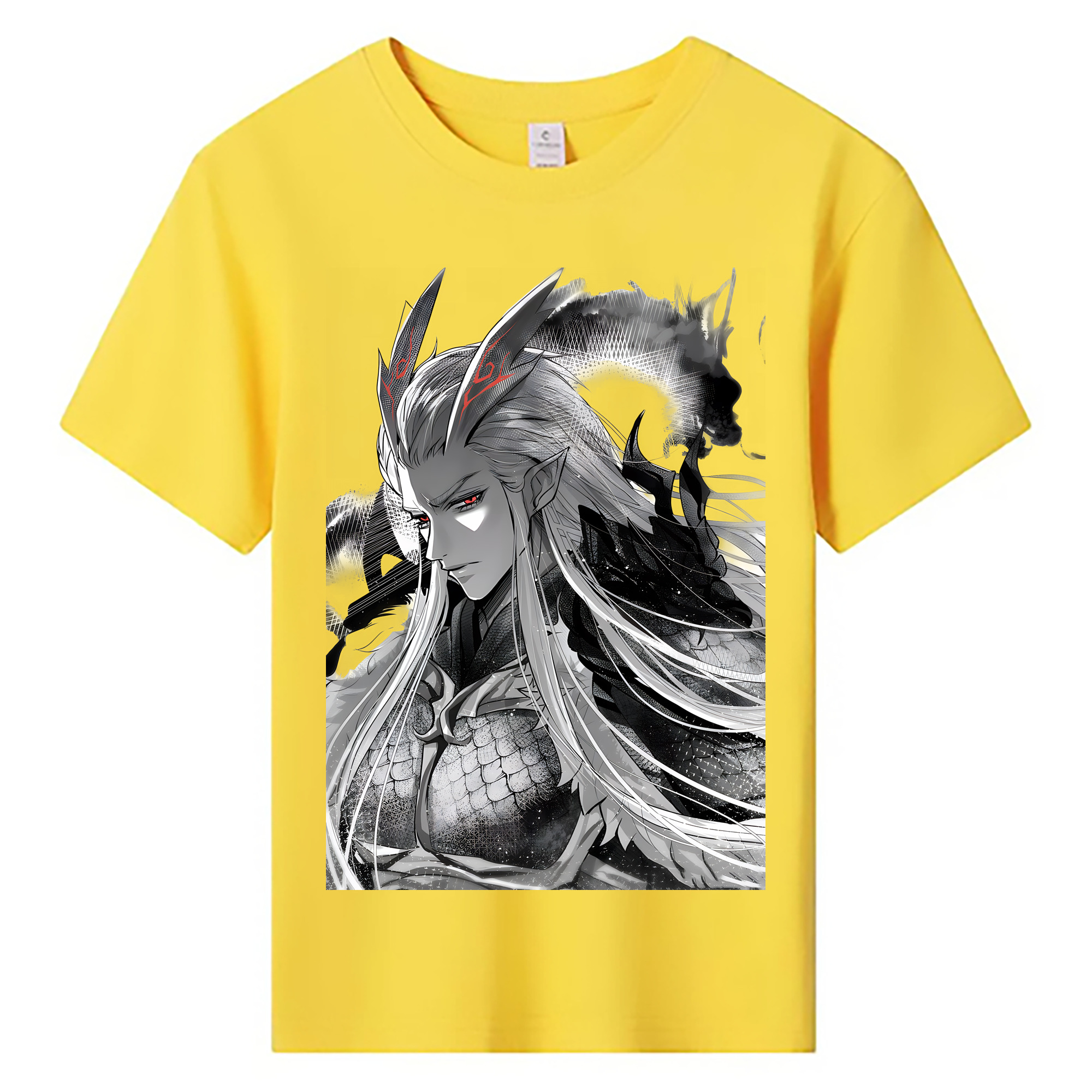（画像用） Ne Zha 2 ナタ 魔童の大暴れ 綿100％キッズTシャツ（フロントプリント）